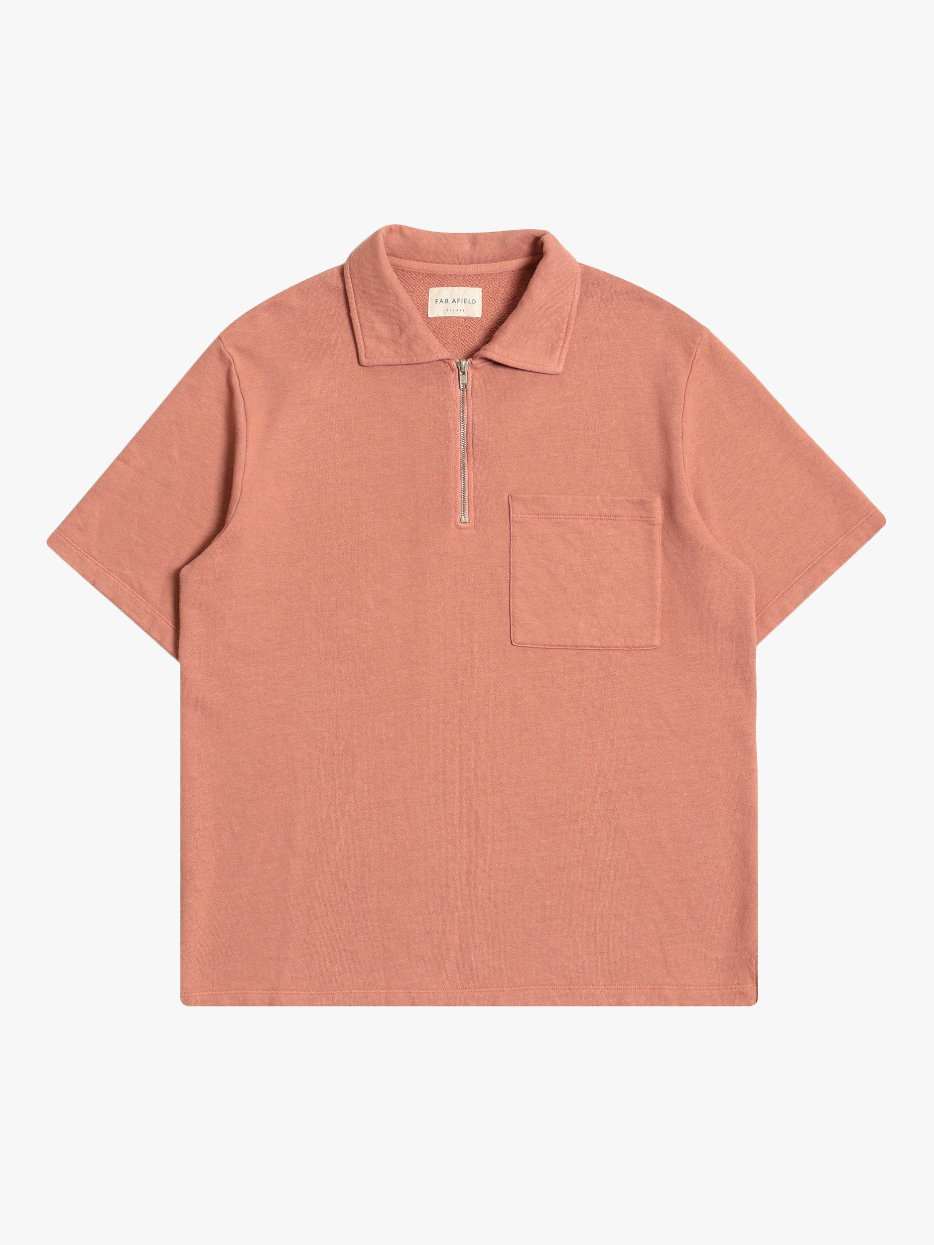 Far Afield Popov Zip Neck Polo Shirt