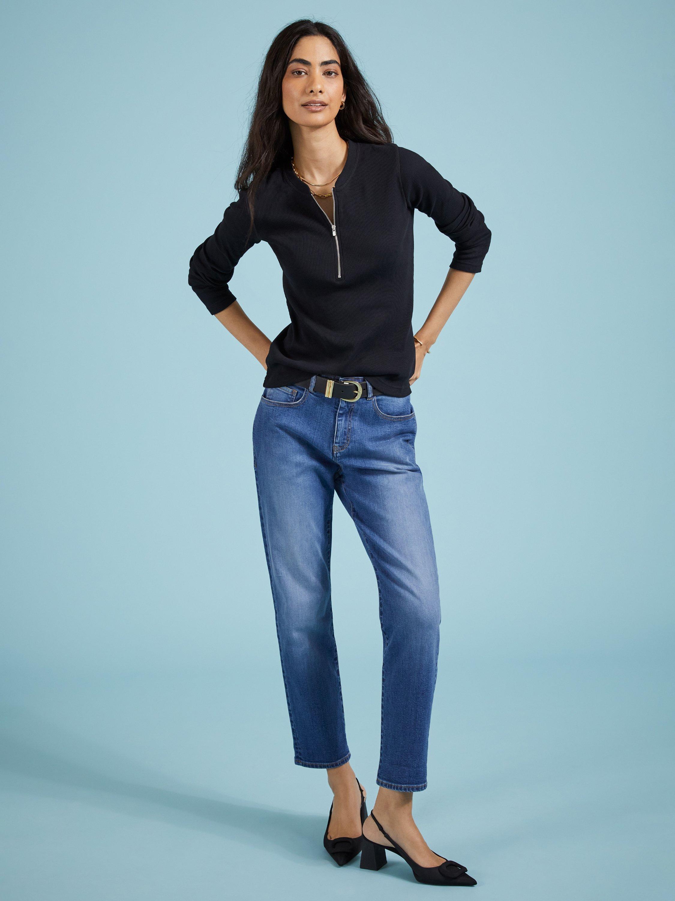 Baukjen Essentials Long Sleeve Zip Top, Caviar Black