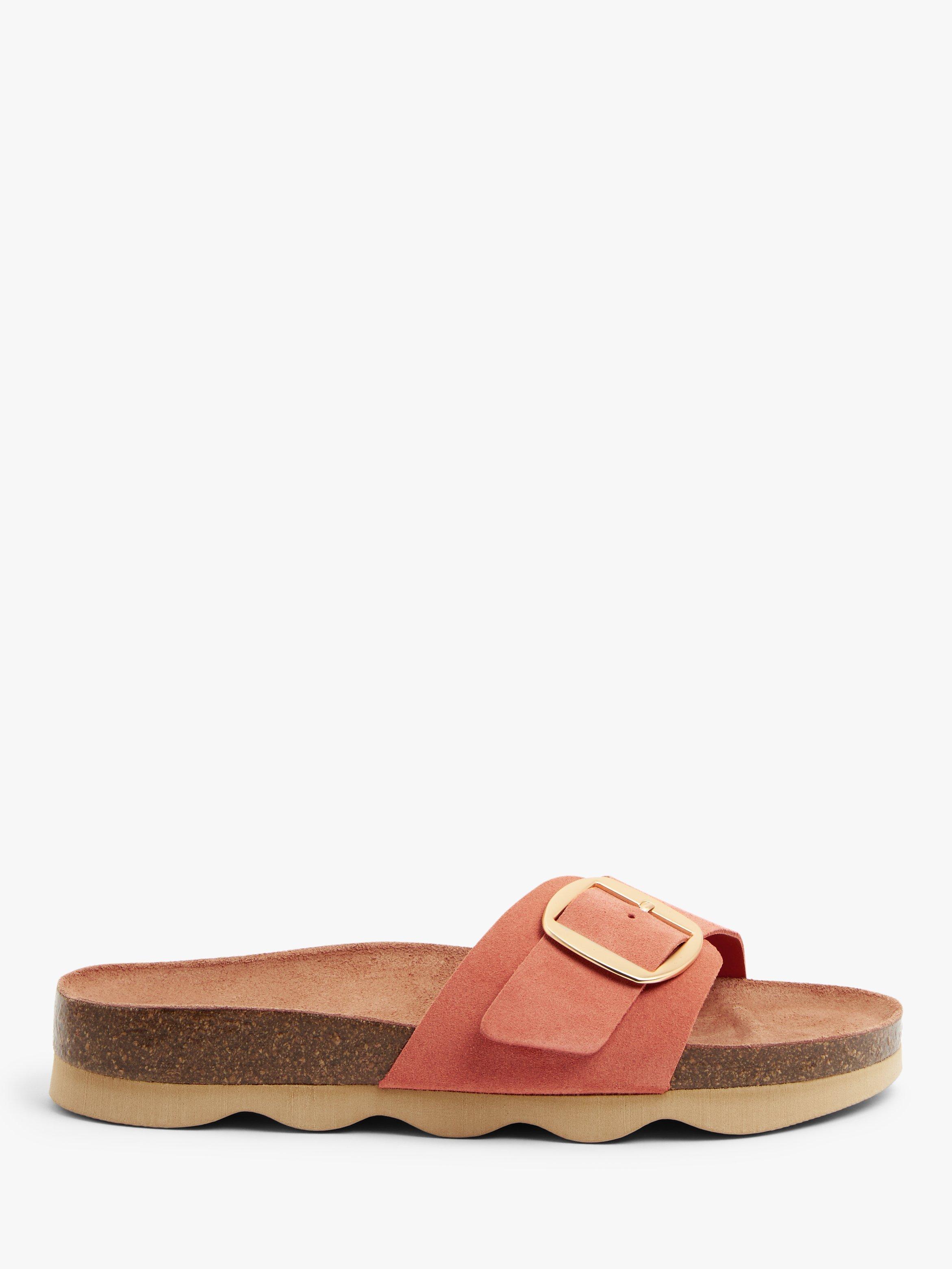 John Lewis ANYDAY Lemons Leather Footbed Sandals