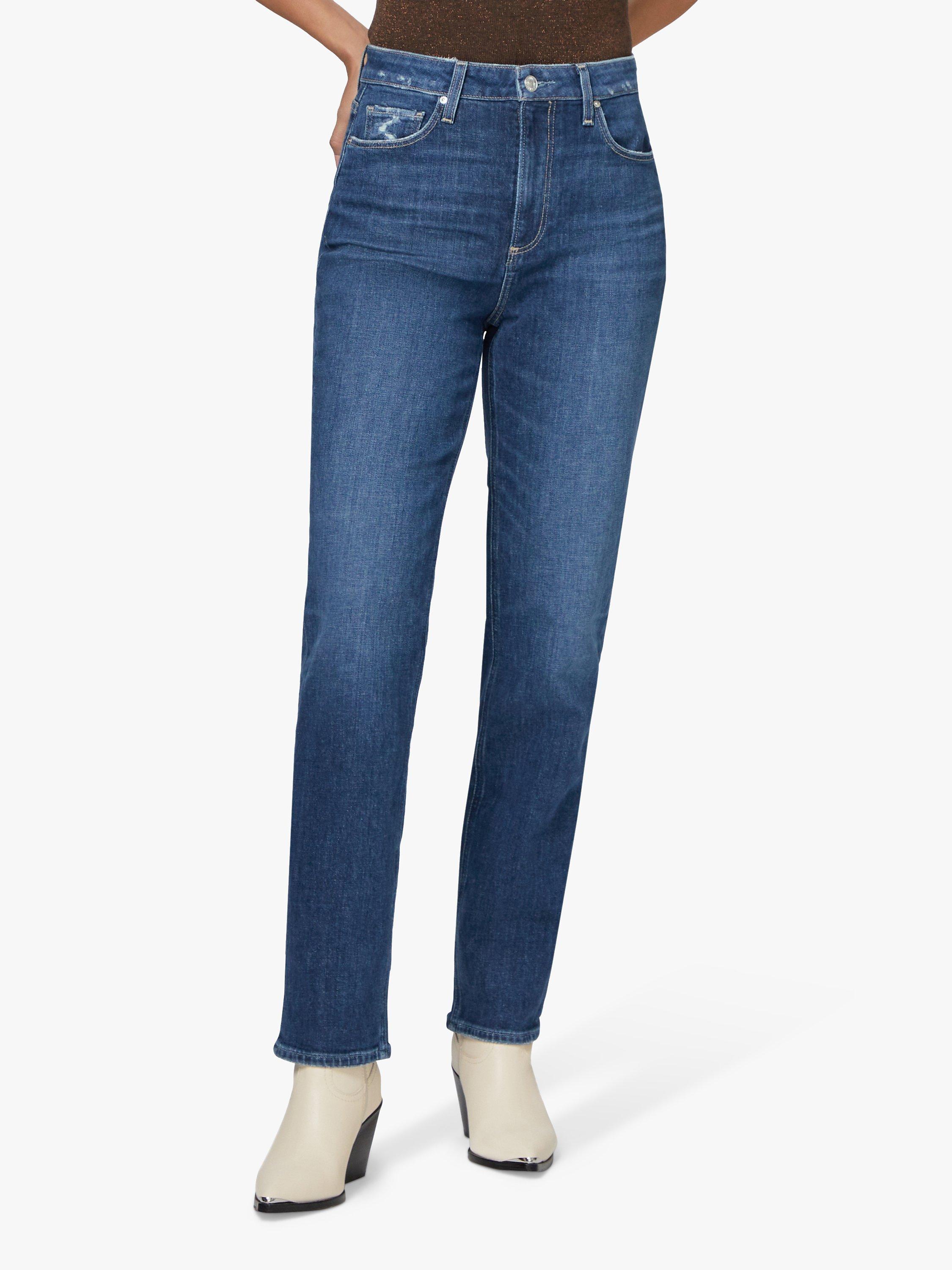 PAIGE Noella High Rise Straight Fit Jeans, Verdant