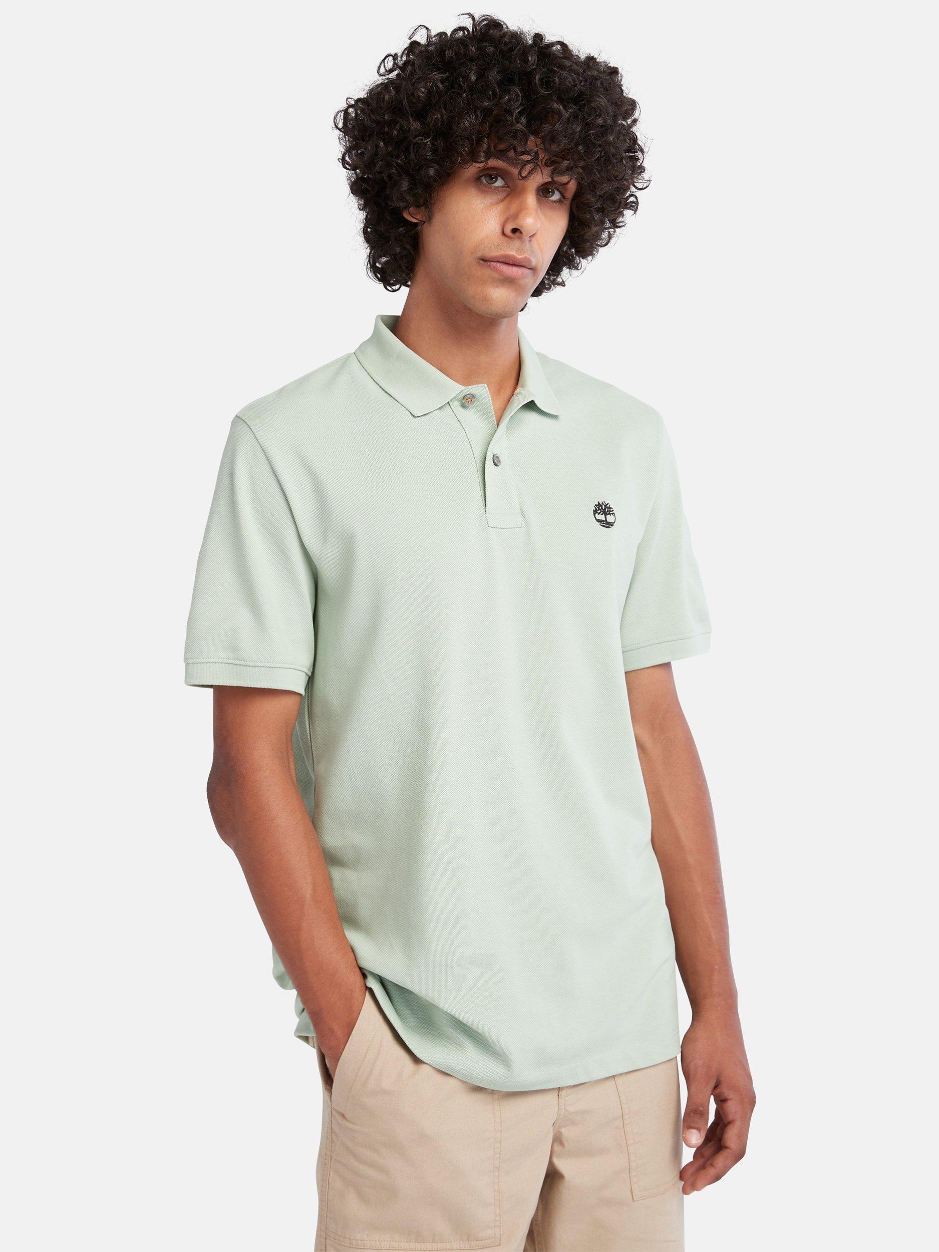 Timberland Millers Rivers Short Sleeve Polo Top, Frosty Green, L