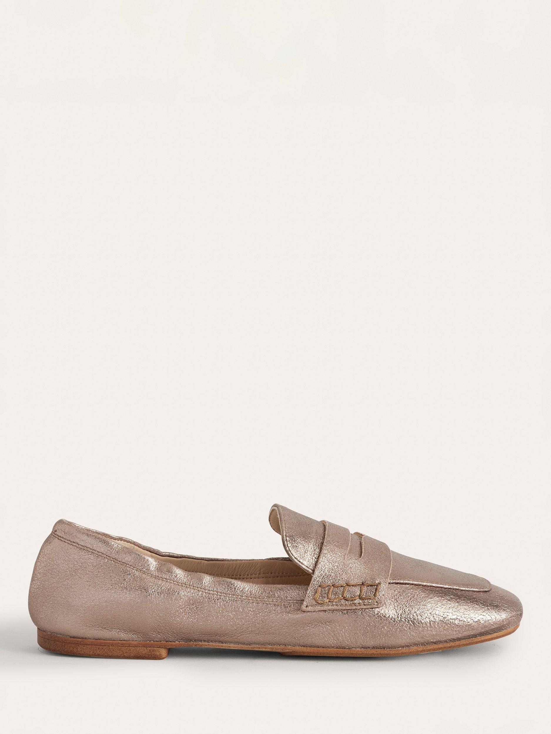 Boden Leather Loafers, Gold