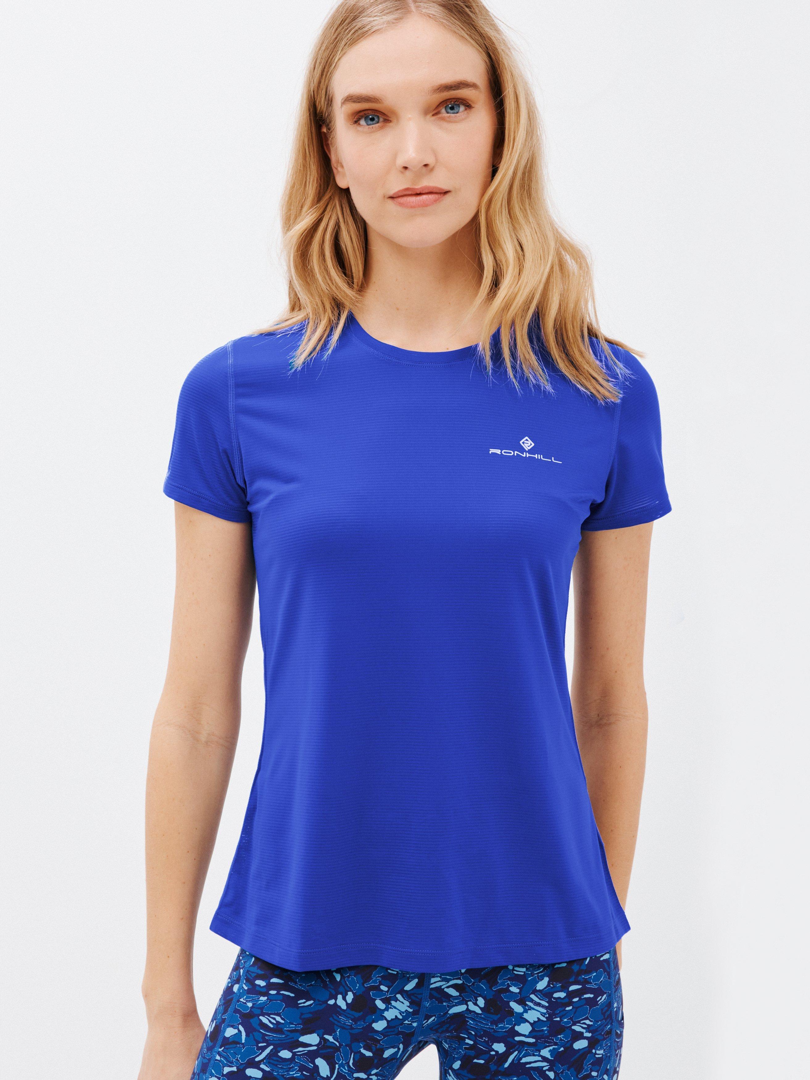 Ronhill Tech Short Sleeve Running Top, Cobalt/Ultraviolet