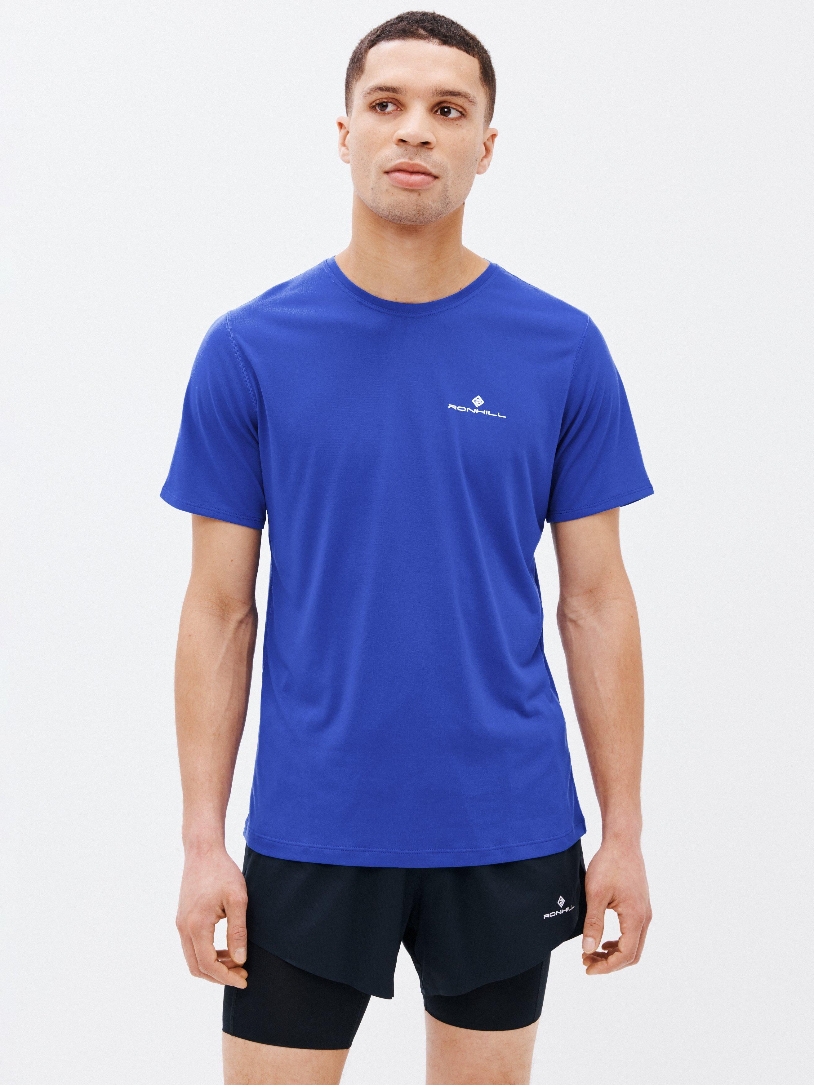Ronhill Core Short Sleeve Running Top, Blue Cobalt