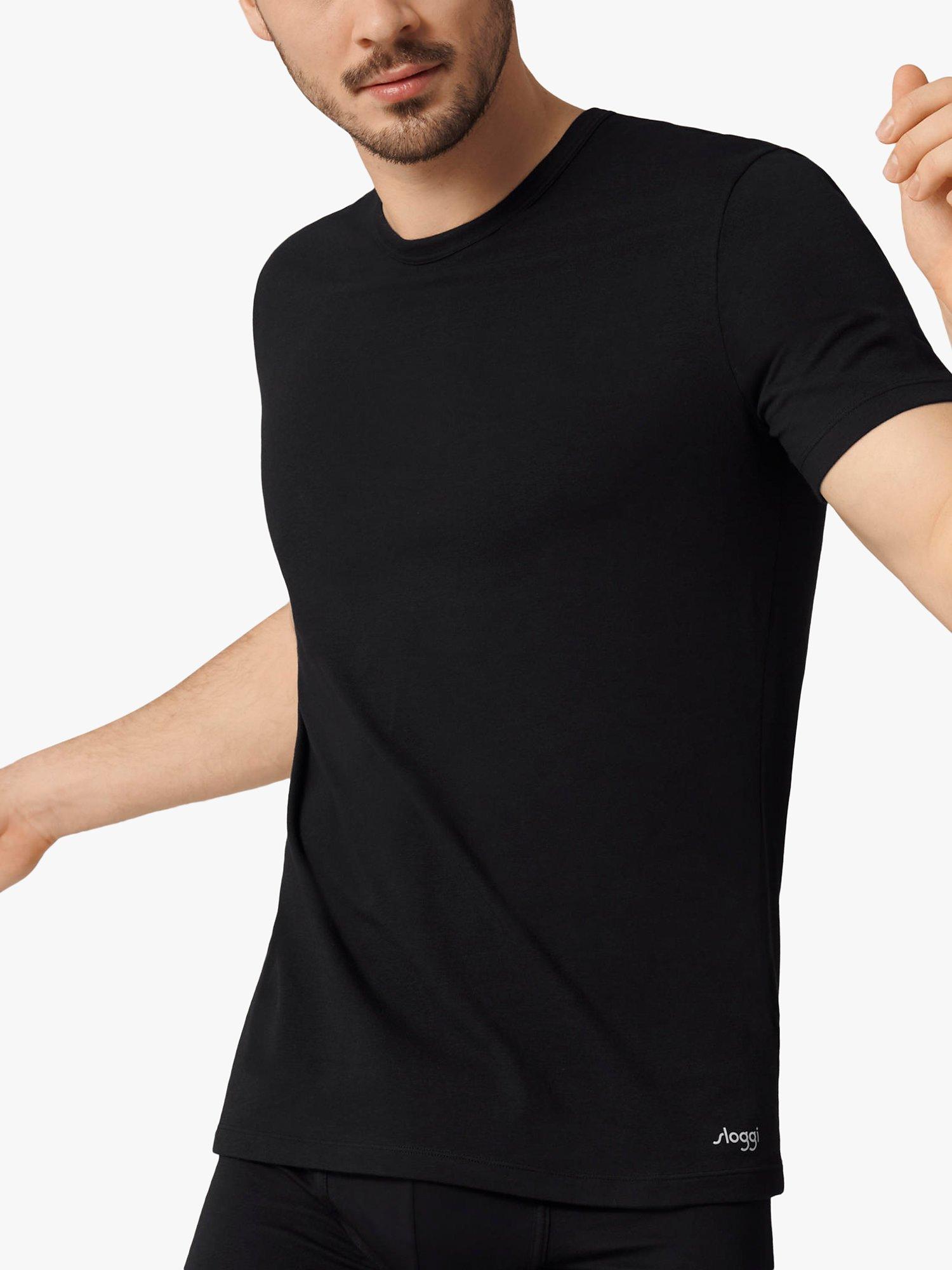 sloggi GO ABC Jersey Short Sleeve Lounge T-Shirt, pack of 2, Black 