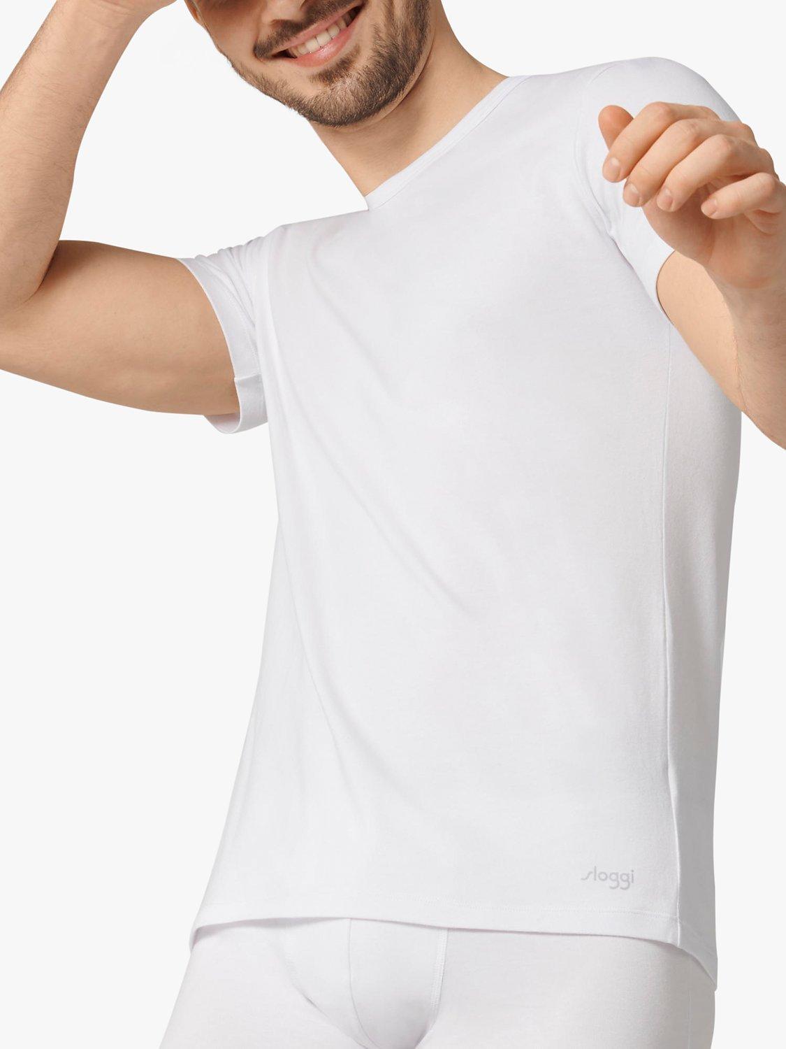 sloggi GO ABC Jersey Short Sleeve Lounge T-Shirt, pack of 2, White 