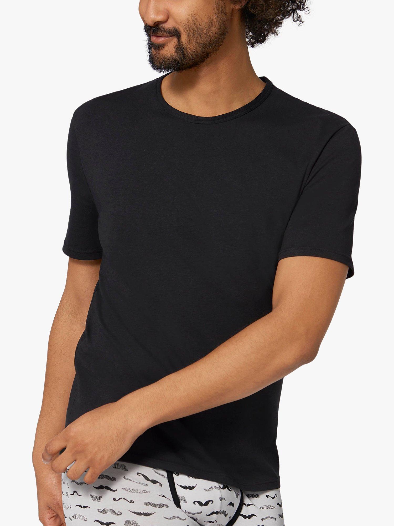 Product image 1 of 3, which shows sloggi GO Jersey Short Sleeve Lounge T-Shirt, Black, M