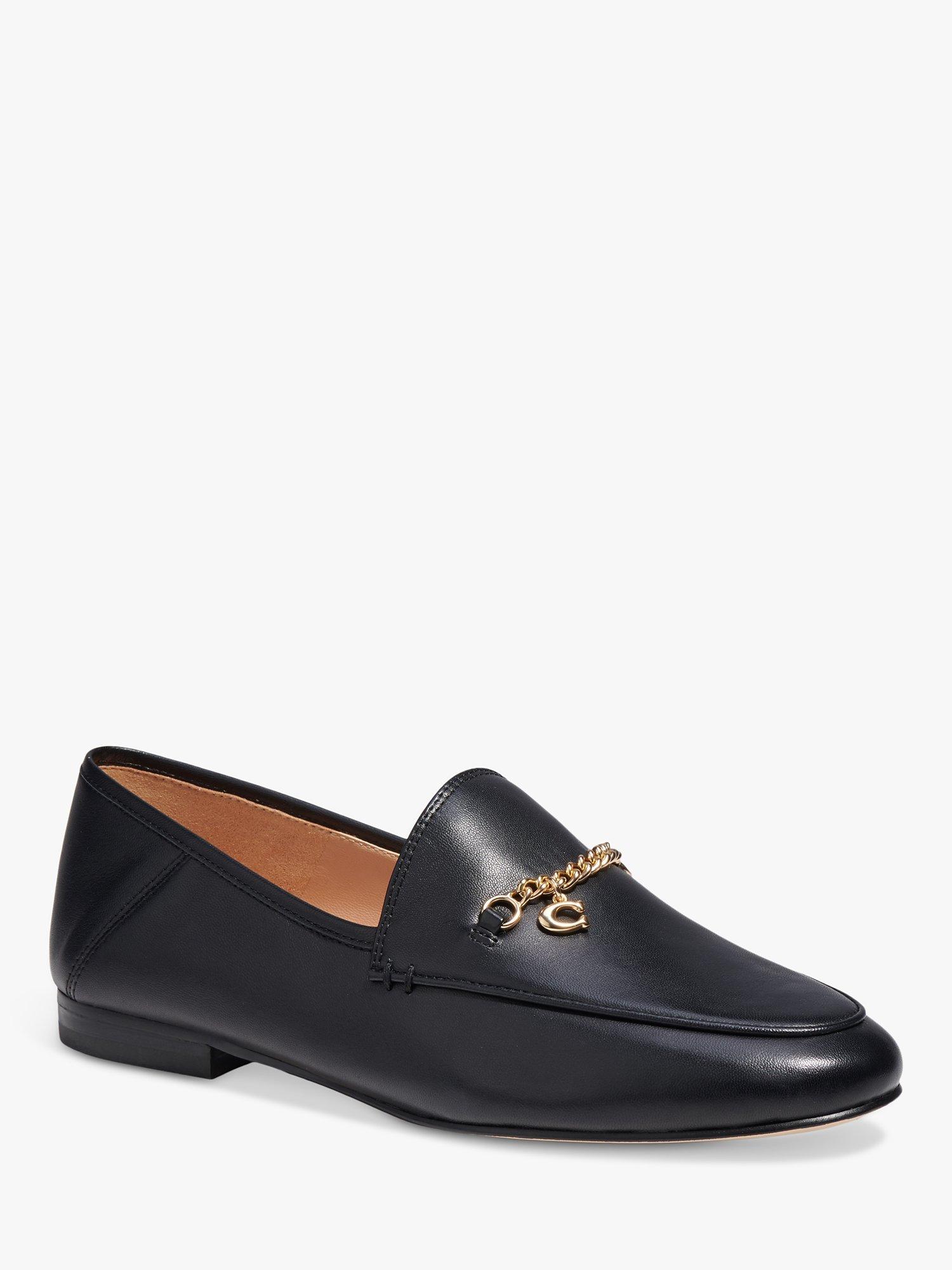 Coach Hannah Snaffle Leather Loafers, Black