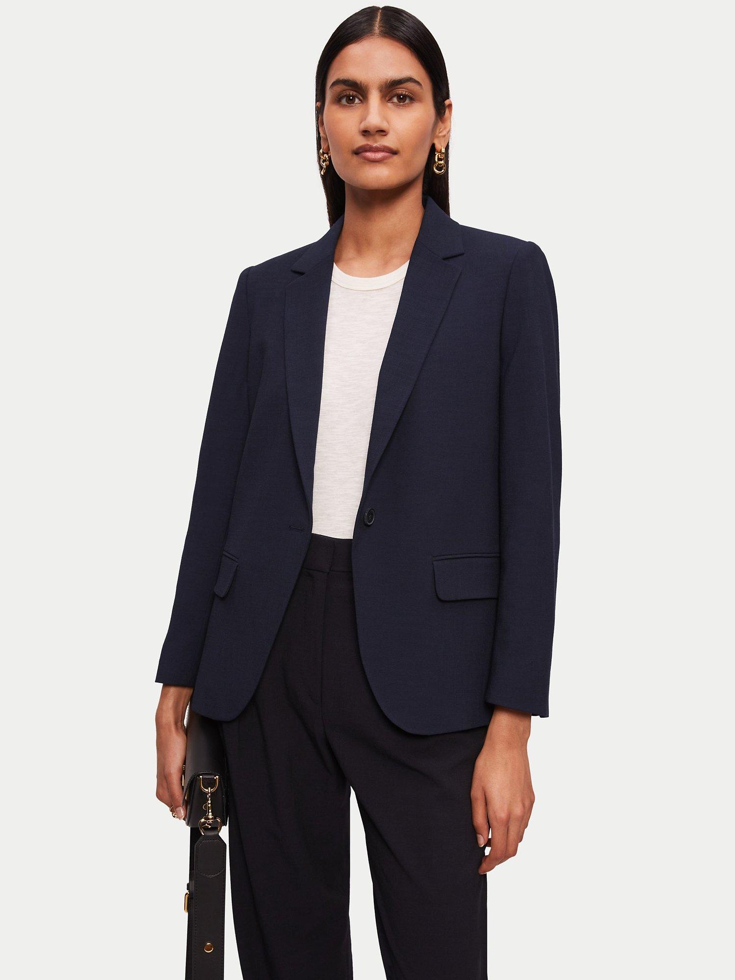 Jigsaw Brook Tailored Blazer, Navy