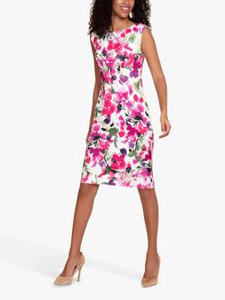 Alie Street Pippa Shift Dress, Fuschia Florals - view 2, Fuchsia Florals