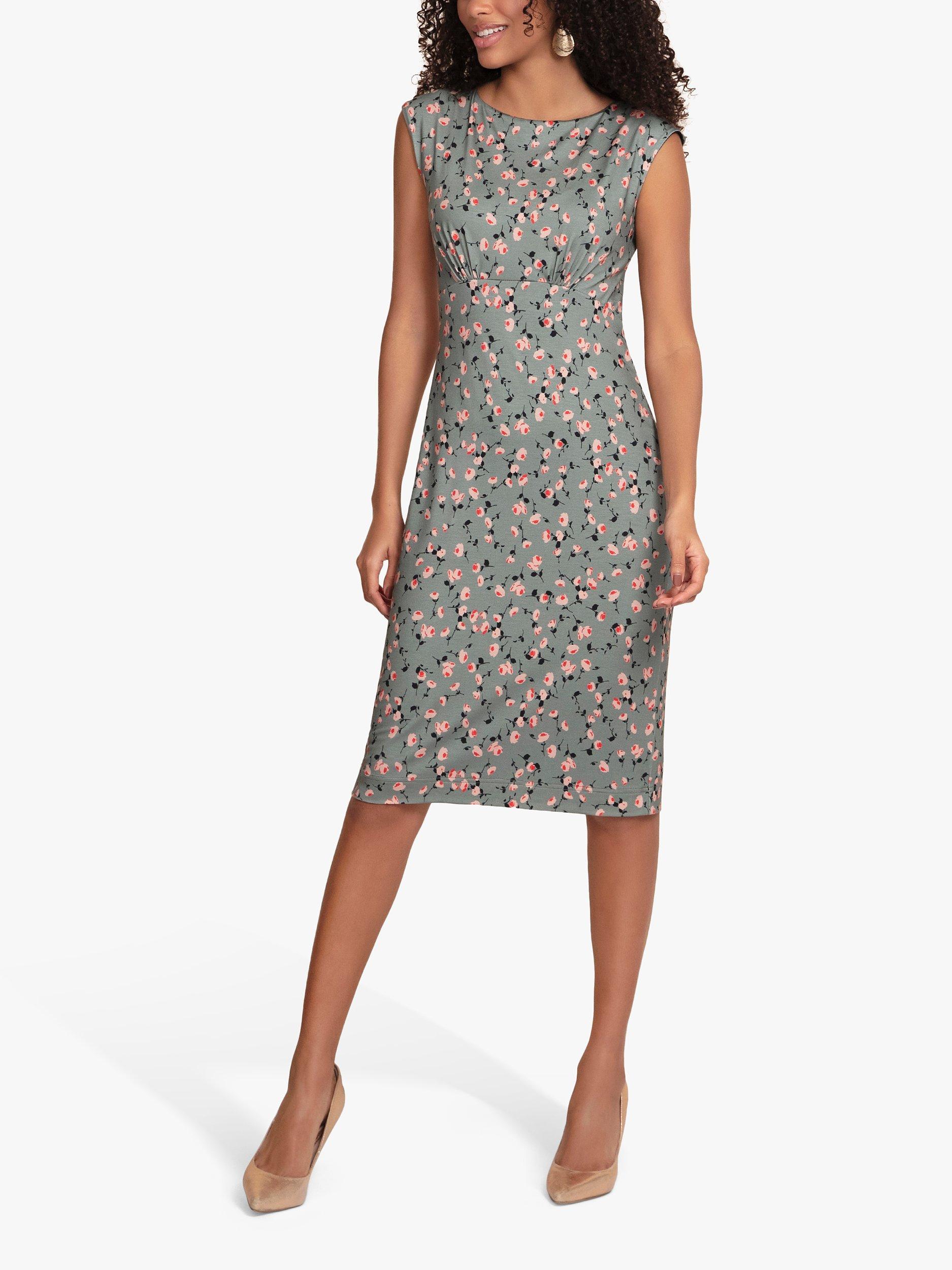 Product image 6 of 8, which shows Alie Street Pippa Shift Dress, Ditsy Floral Olive, 6-8