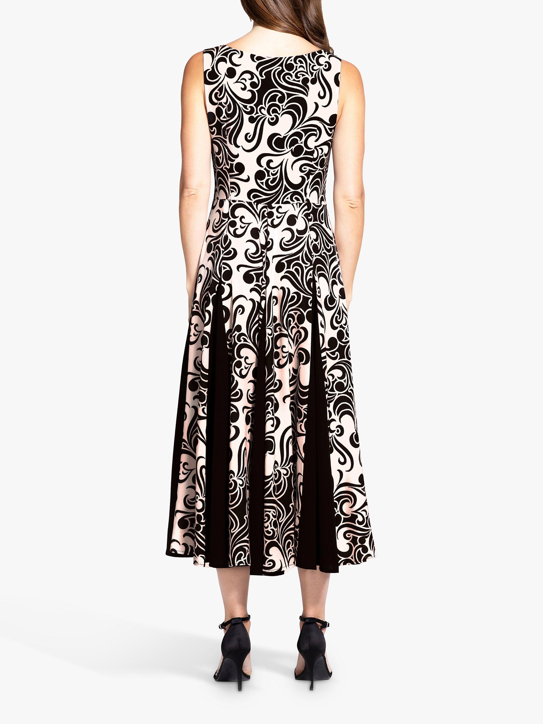 Product image 3 of 4, which shows HotSquash Contrast Pleat Midi Dress, Multi, 8