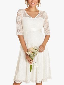 Tiffany Rose Flossie Maternity Lace Short Wedding Dress, Ivory