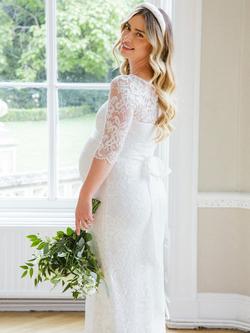 Tiffany Rose Amelia Lace Maternity Wedding Dress - view 2, Ivory