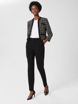 Hobbs Petite Mel Tapered Trousers, Black, Black