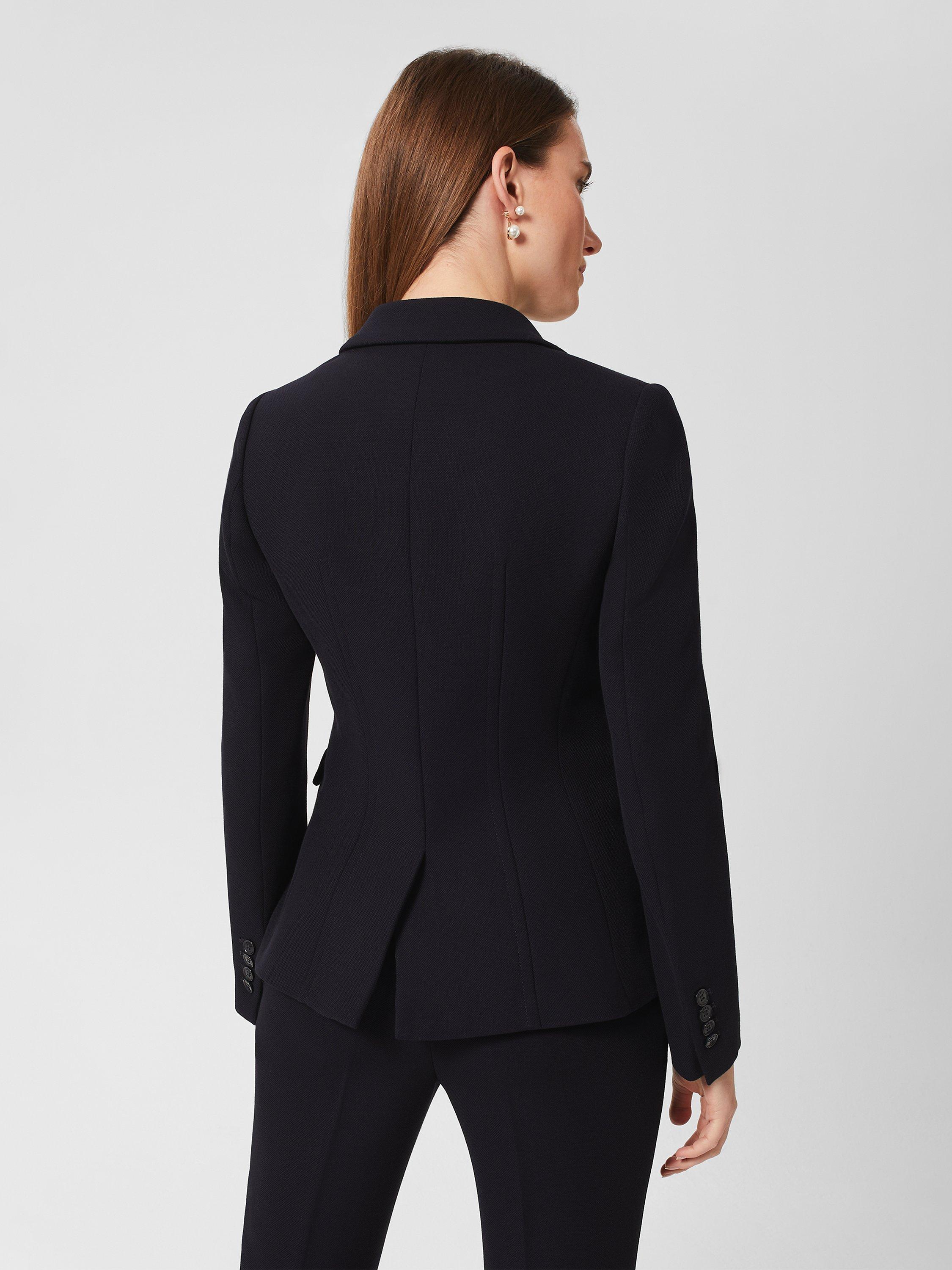 Product image 2 of 5, which shows Hobbs Petite Mia Jacket, Navy, 20