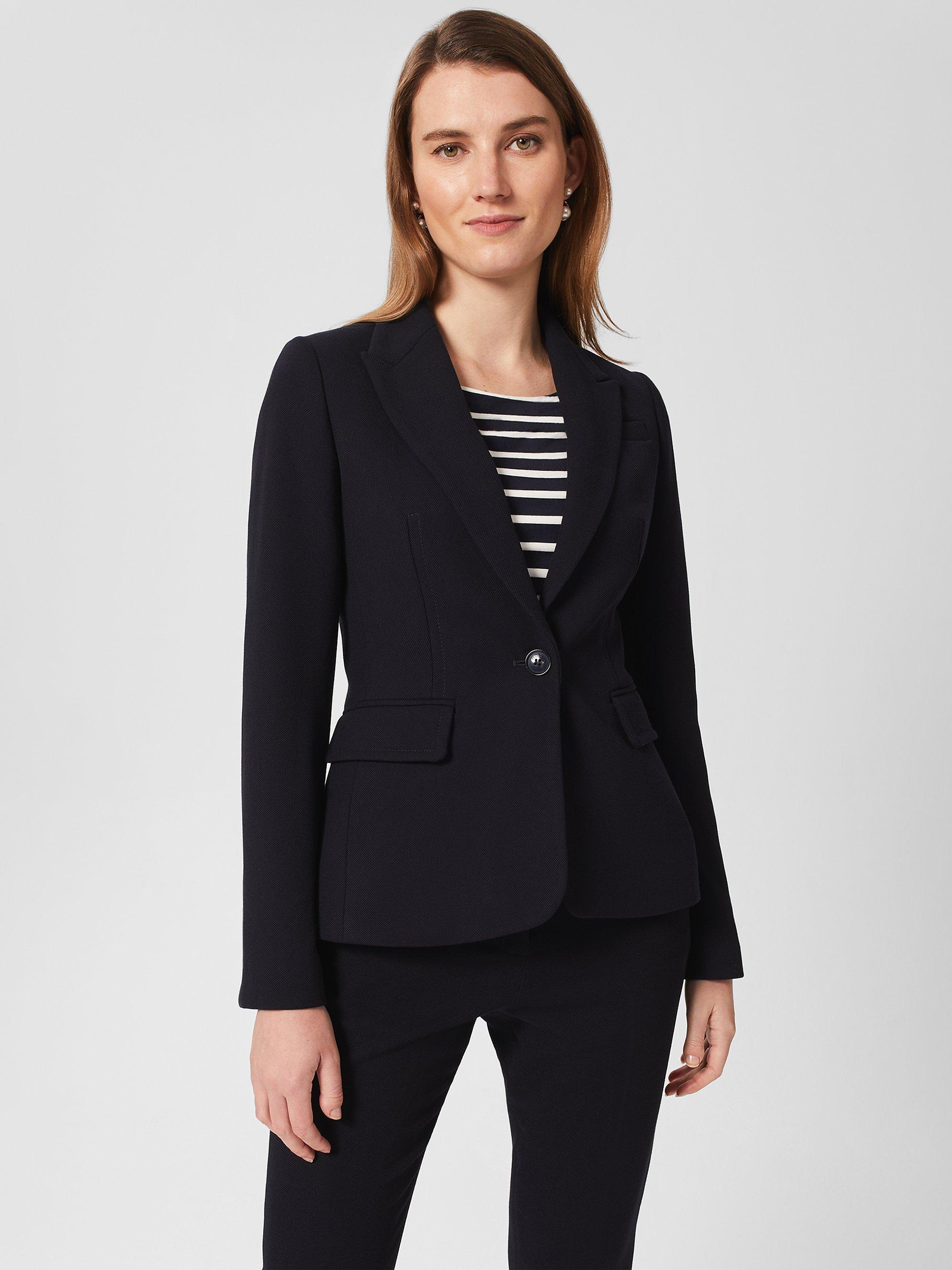 Product image 4 of 5, which shows Hobbs Petite Mia Jacket, Navy, 20