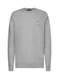 Tommy Hilfiger Organic Cotton Crew Neck Jumper, Medium Grey Heather