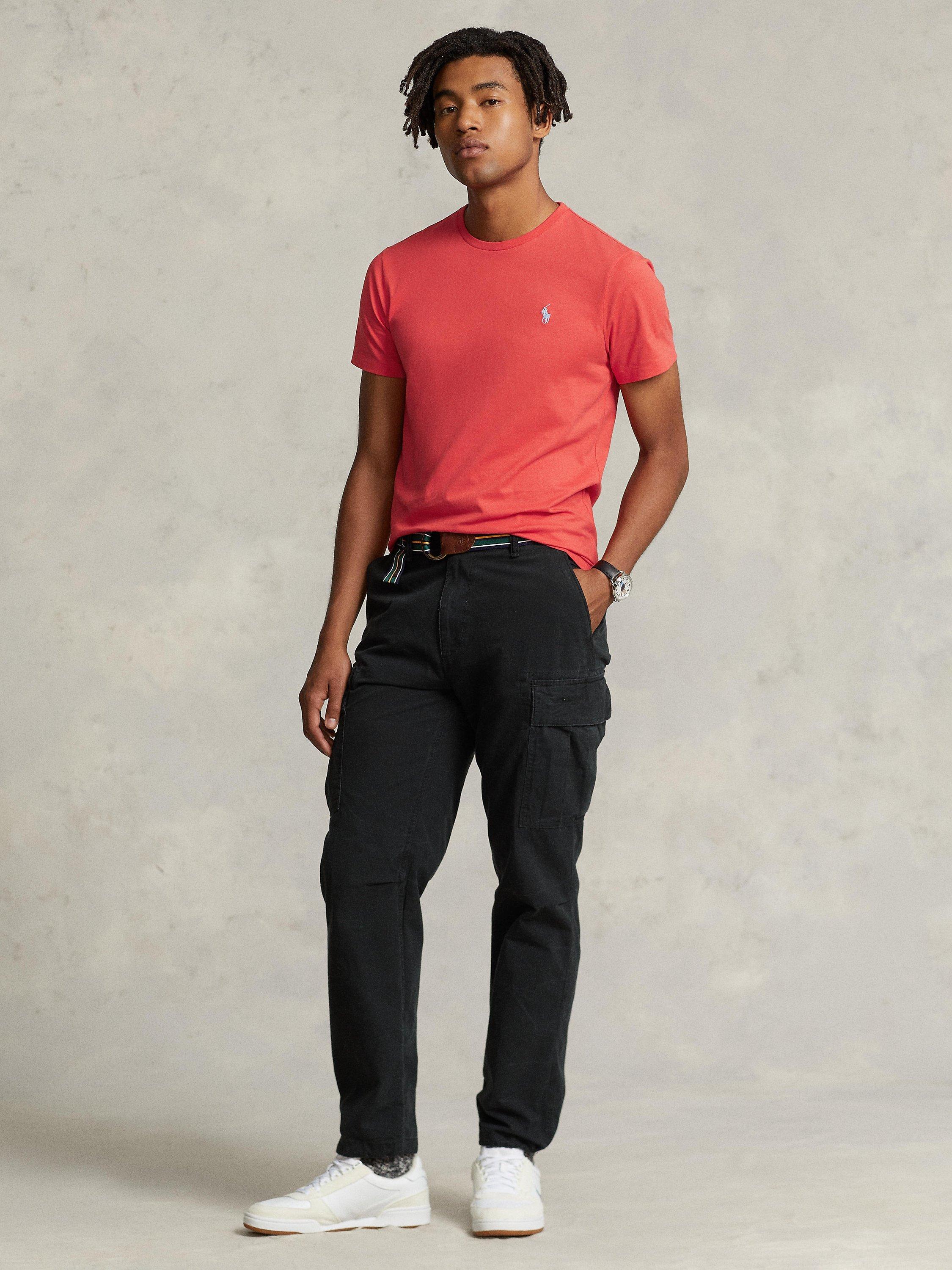 Polo Ralph Lauren Short Sleeve Custom Fit Crew Neck T-Shirt, Red Reef/C7156, S