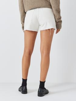 FRAME Le Brigette High Rise Denim Shorts, Blanc - view 2, Blanc