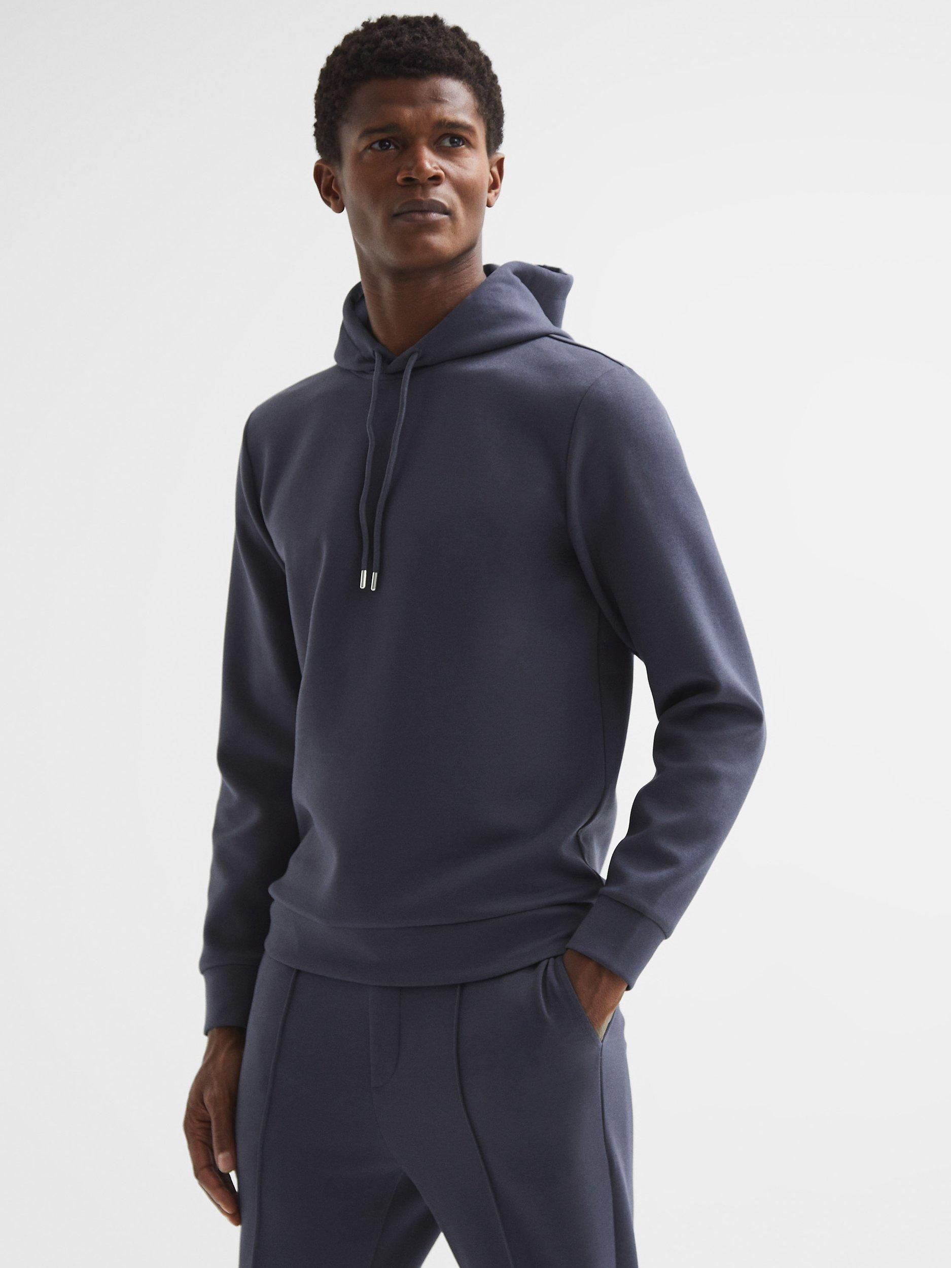 Reiss Fabien Hoodie, Airforce Blue