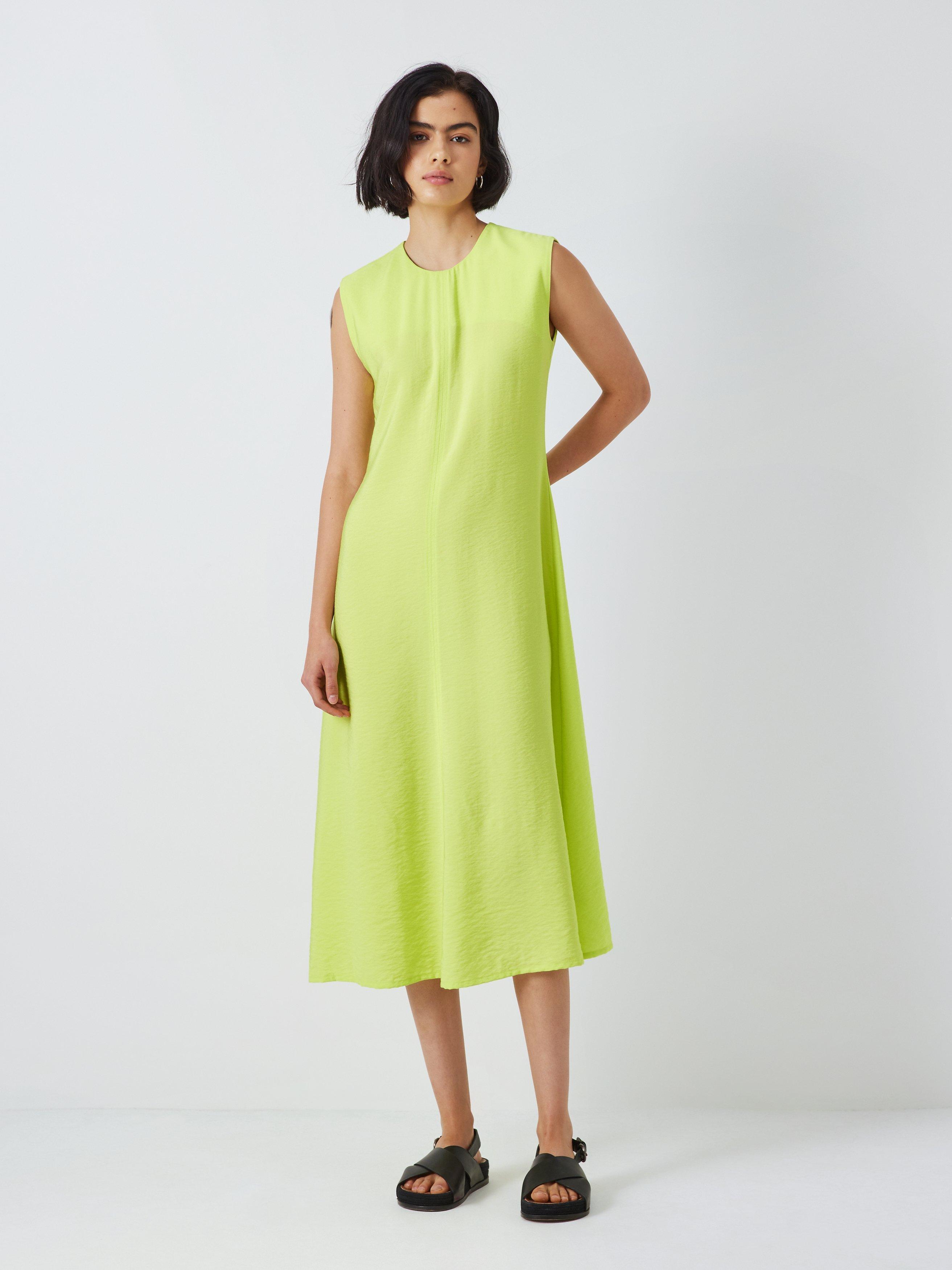 John Lewis Sleeveless Dress, Lime Green