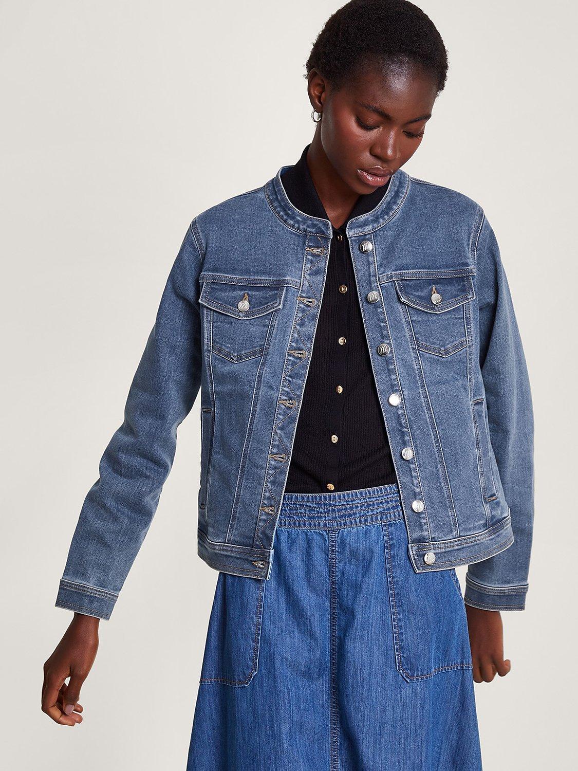 Monsoon Cassey Collarless Denim Jacket