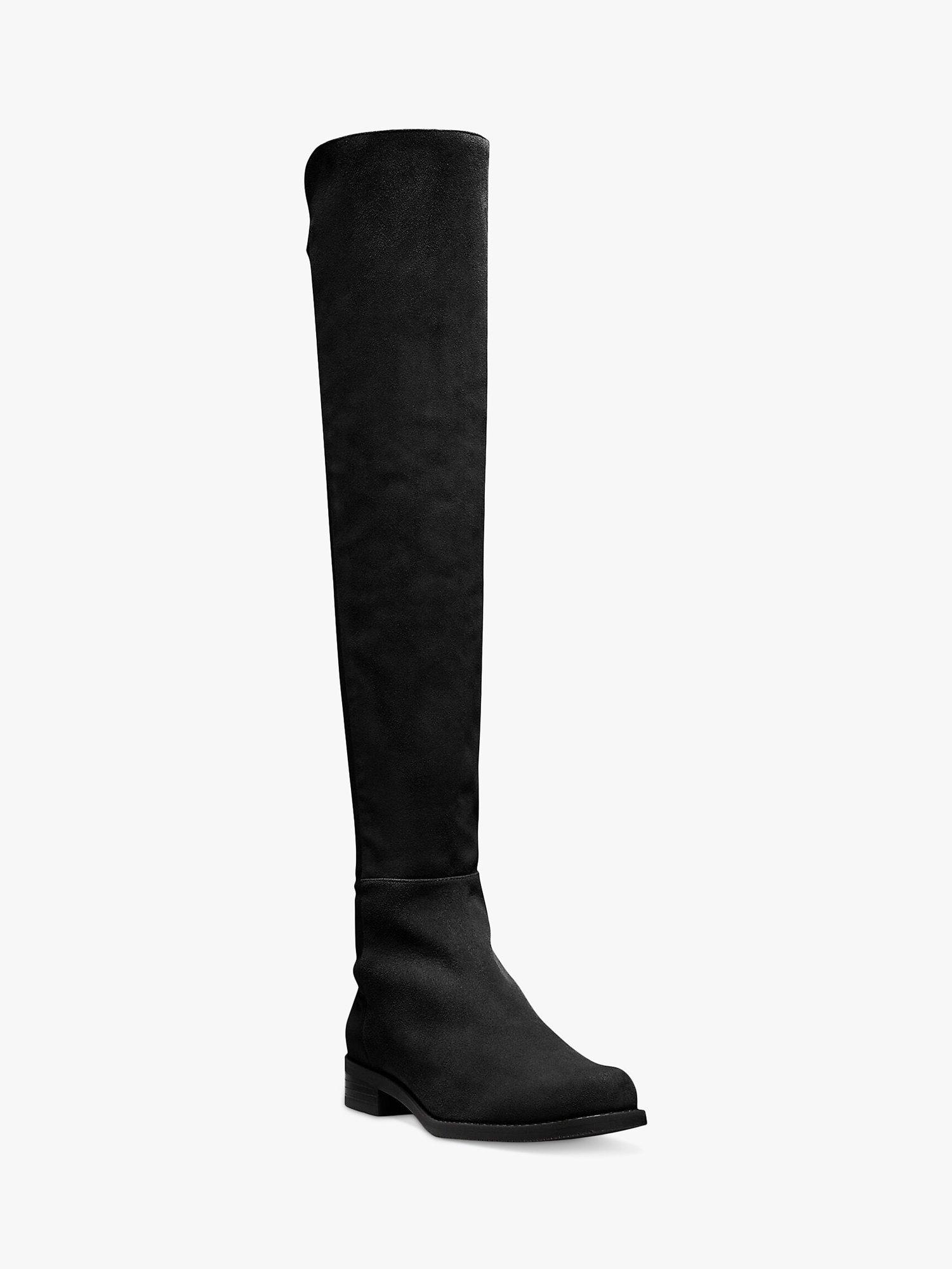 Stuart Weitzman 5050 Suede Long Knee Boots Black