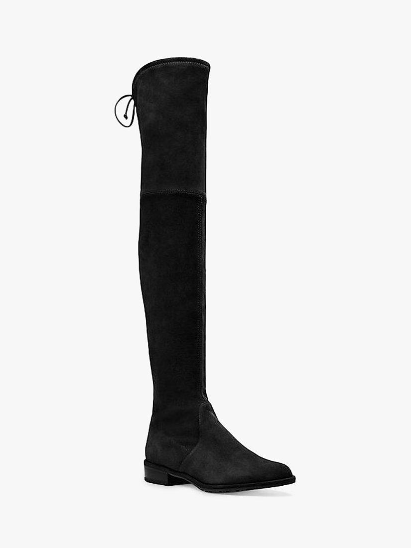 Stuart Weitzman Lowland Suede Over The Knee Boots Black