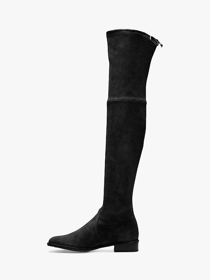 Stuart Weitzman Lowland Suede Over The Knee Boots Black