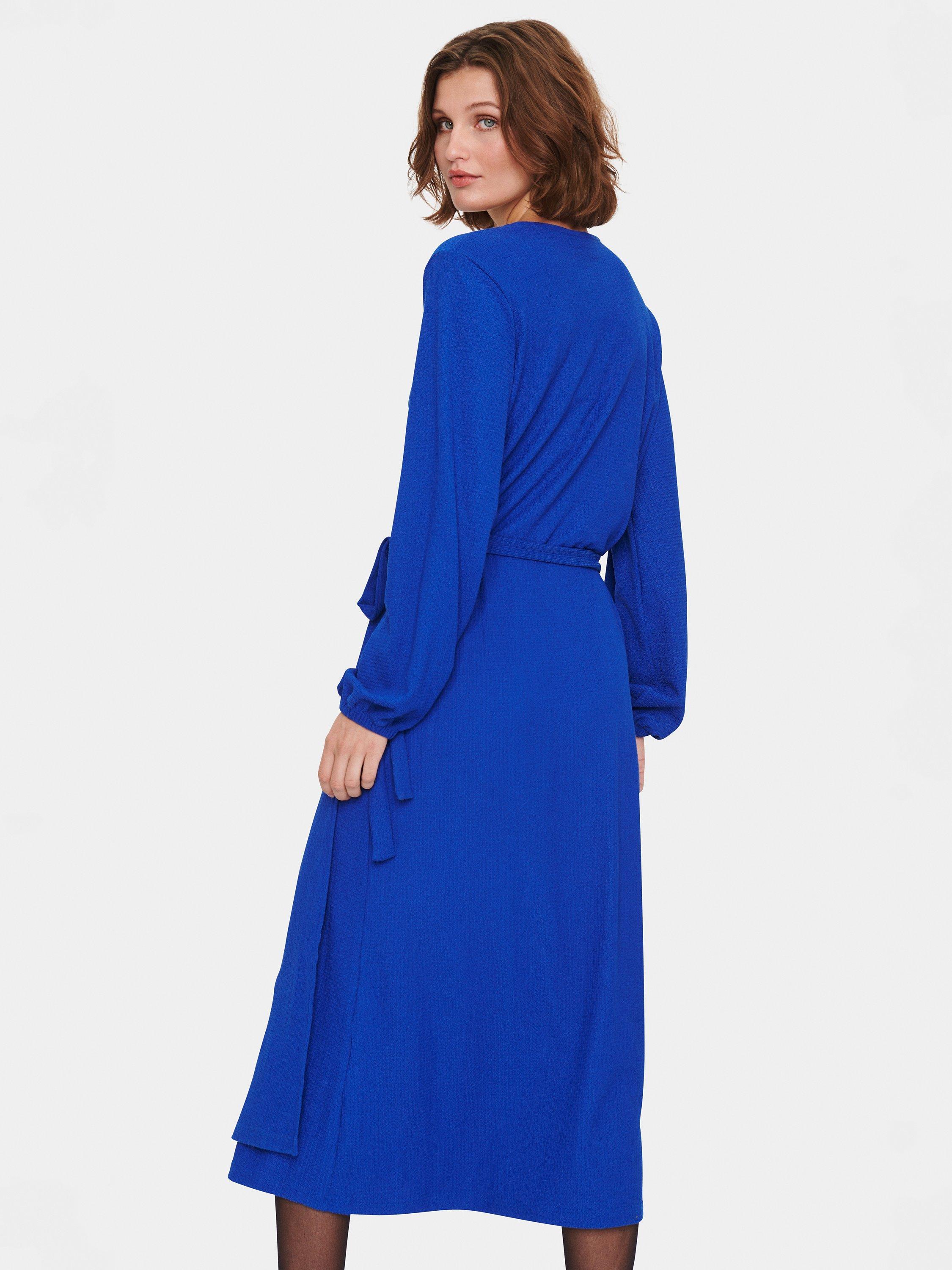 Saint Tropez Shila Wrap Midi Dress, Surf Blue, XS