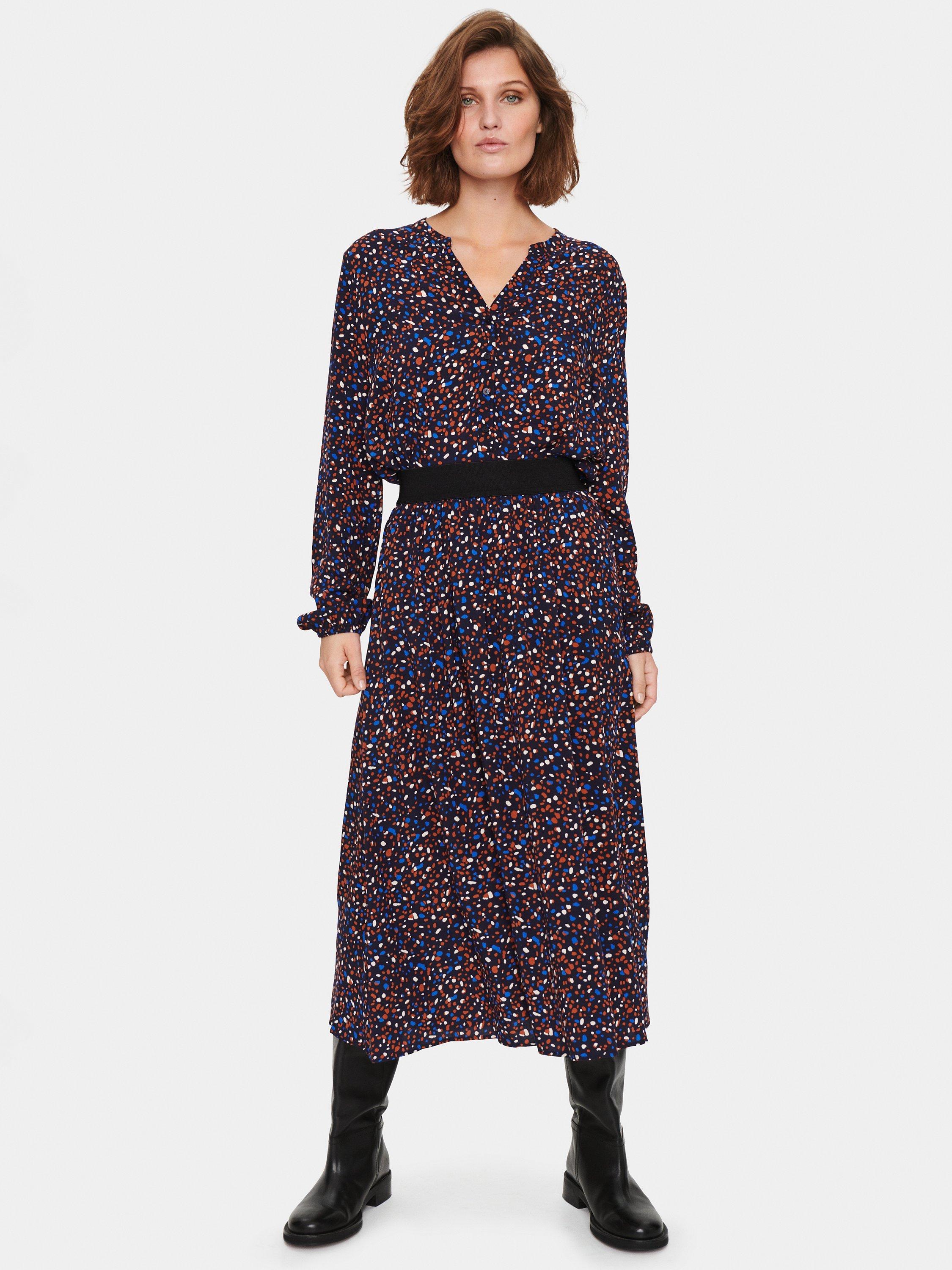 Saint Tropez Inka Midi Skirt, Night Sky Dot