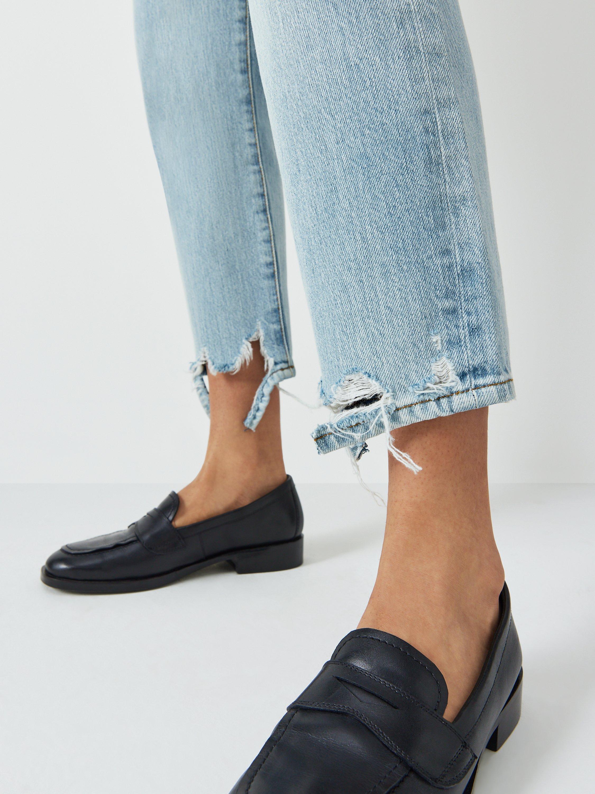 Product image 7 of 7, which shows FRAME Le Original High Rise Cropped Jeans, Clash, 30