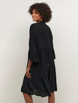 KAFFE Marianah Tiered Knee Length Dress - view 2, Black