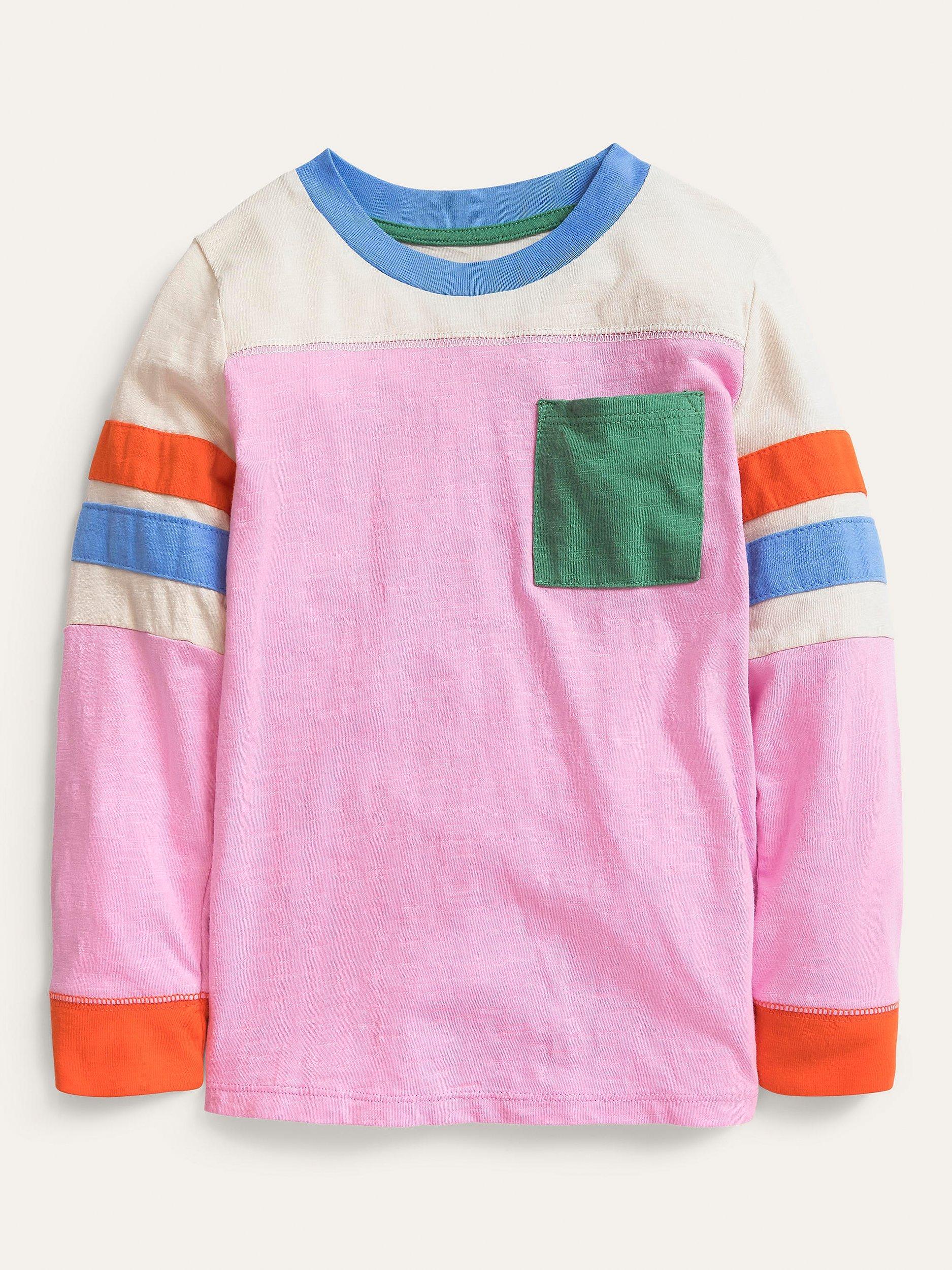 Boden Colourblock T-Shirt, Lilac Chiffon Pink