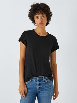 rag & bone The Slub Pima Cotton T-Shirt, Black, Black