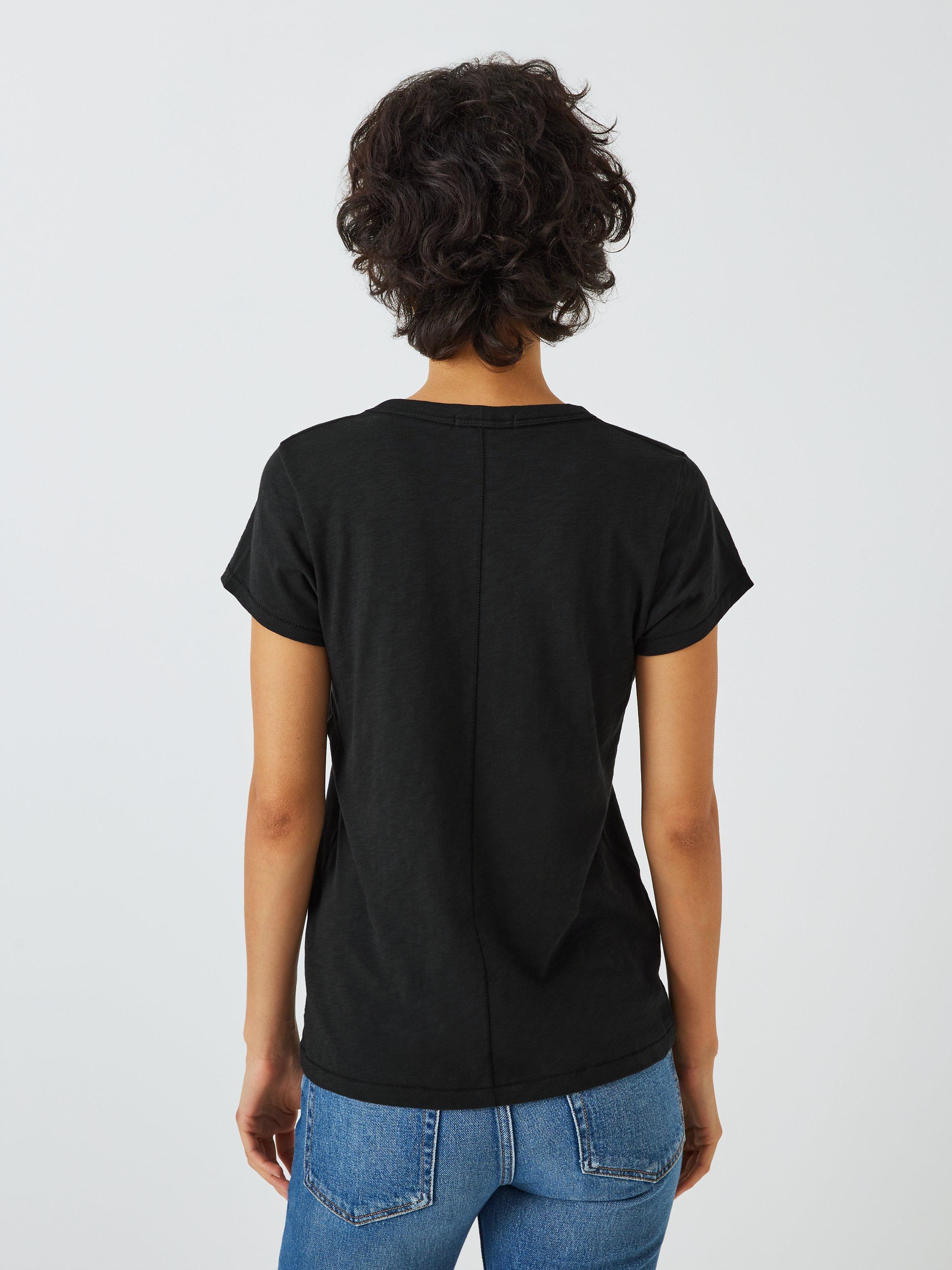 Product image 2 of 6, which shows rag & bone The Slub Pima Cotton T-Shirt, Black, XS