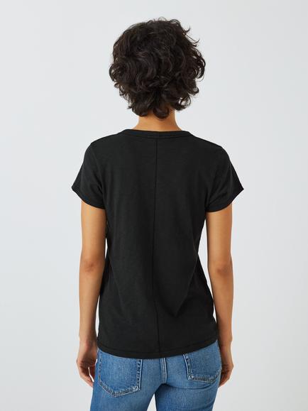 rag & bone The Slub Pima Cotton T-Shirt, Black - view 2, Black
