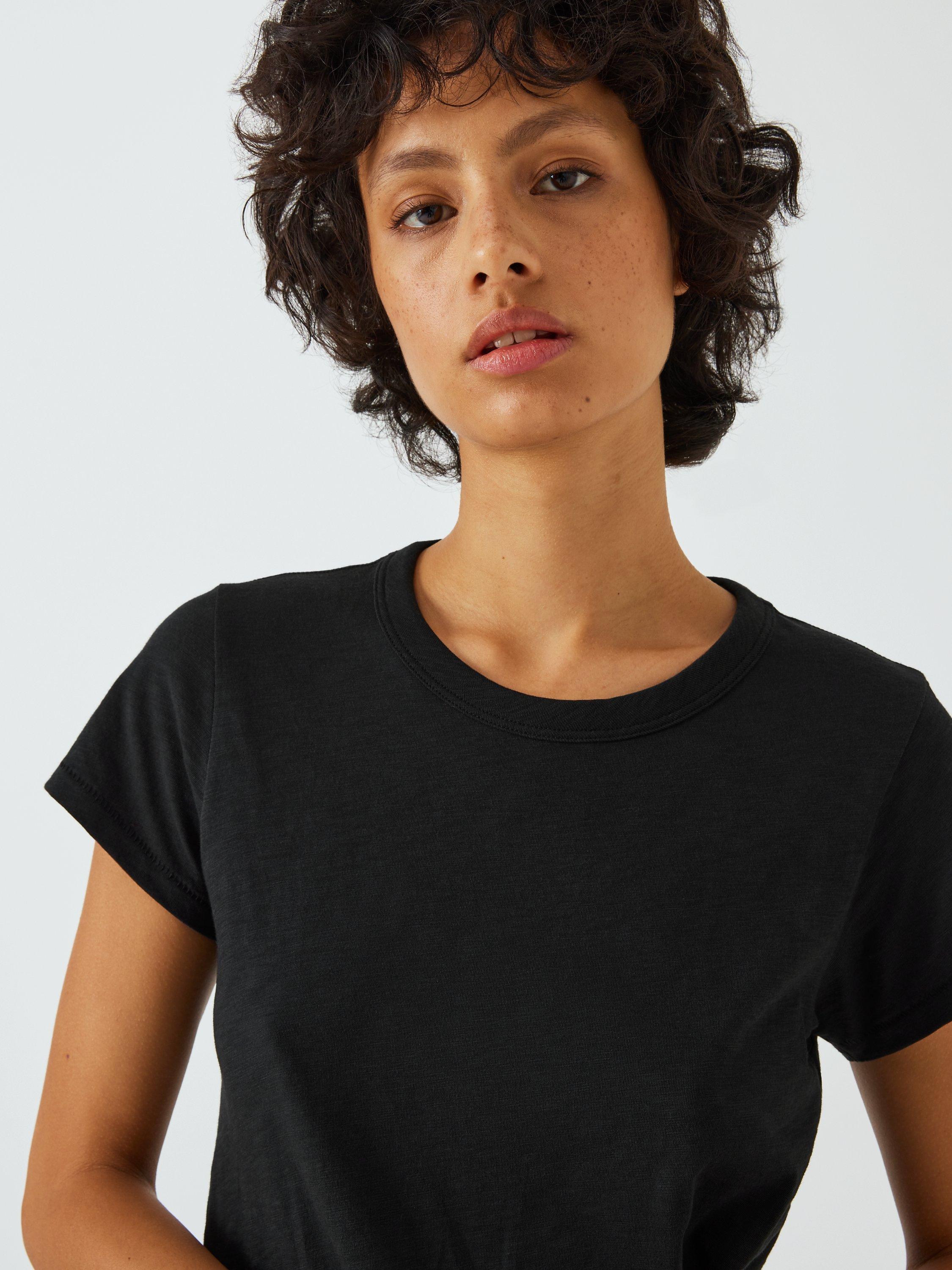 Product image 6 of 6, which shows rag & bone The Slub Pima Cotton T-Shirt, Black, XS