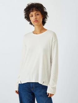 rag & bone The Knit Plain Long Sleeve Top, White, White