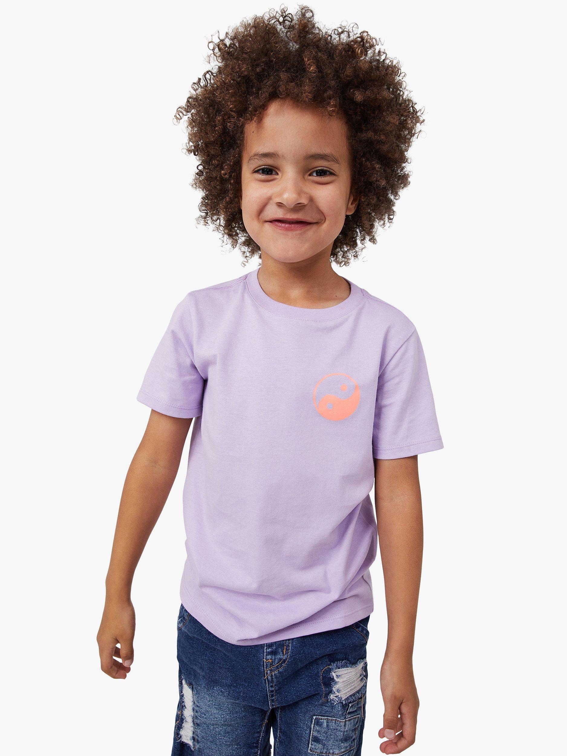 Cotton On Kids' Max Peace T-Shirt, Lilac