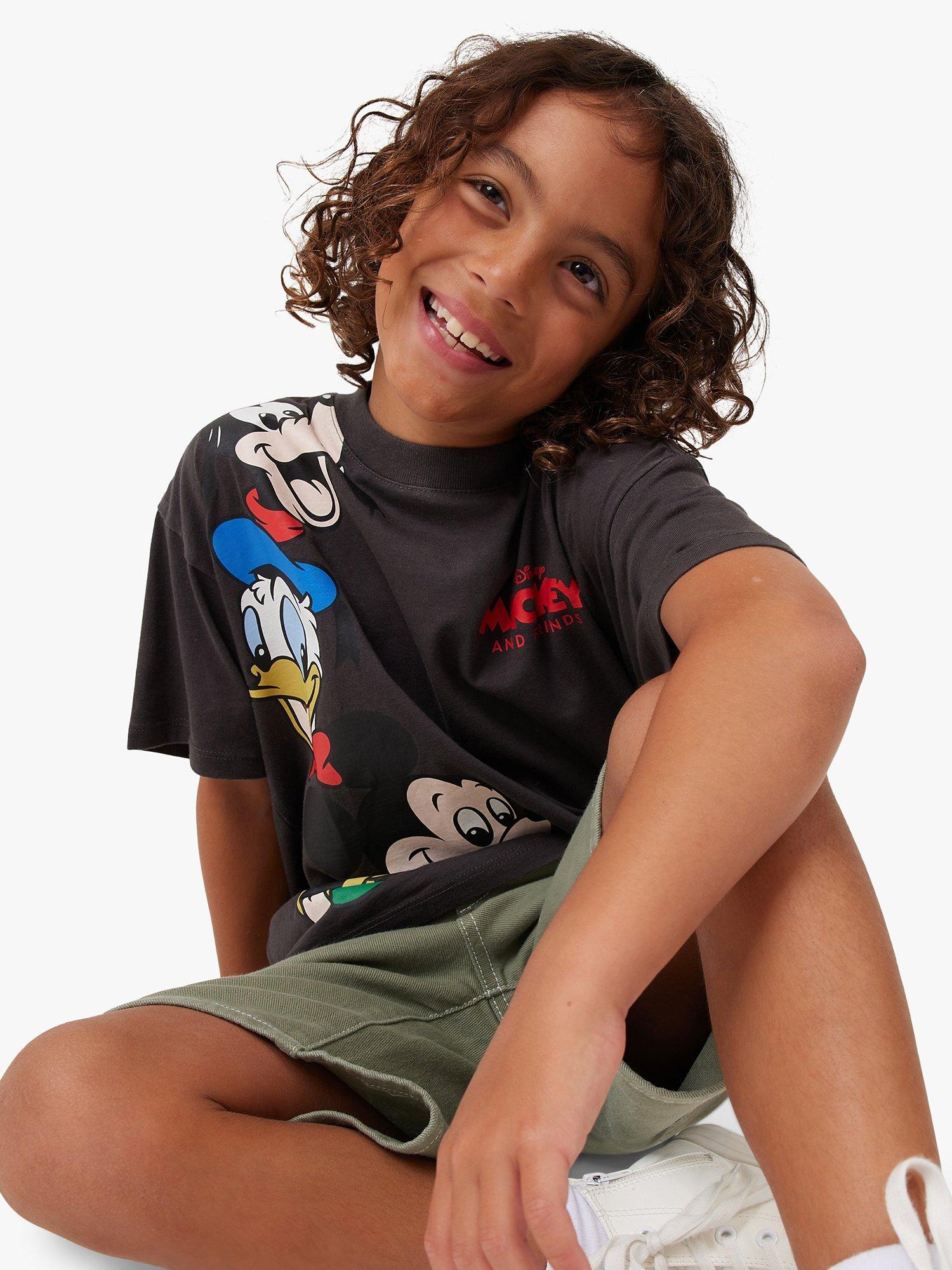 Cotton On Kids' Disney Cotton Short Sleeve T-Shirt, Black