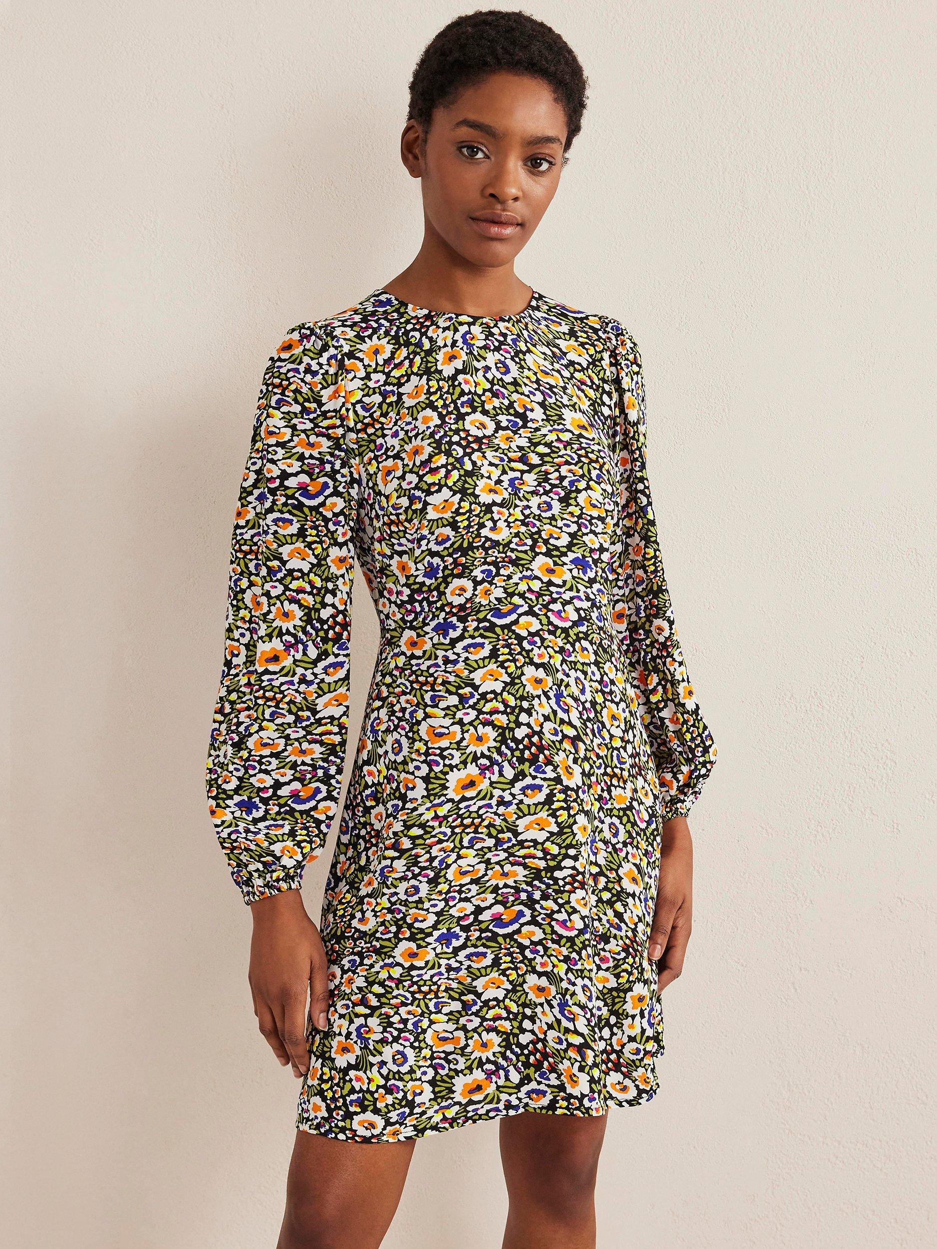 Boden Crew Neck Mini Dress, Eden Bloom