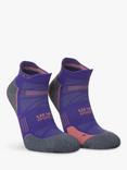 Hilly Supreme Ankle Running Socks, Plum/Grey Marl