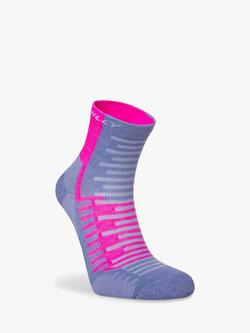 Hilly Active Ankle Running Socks - view 2, Lilac/Pink