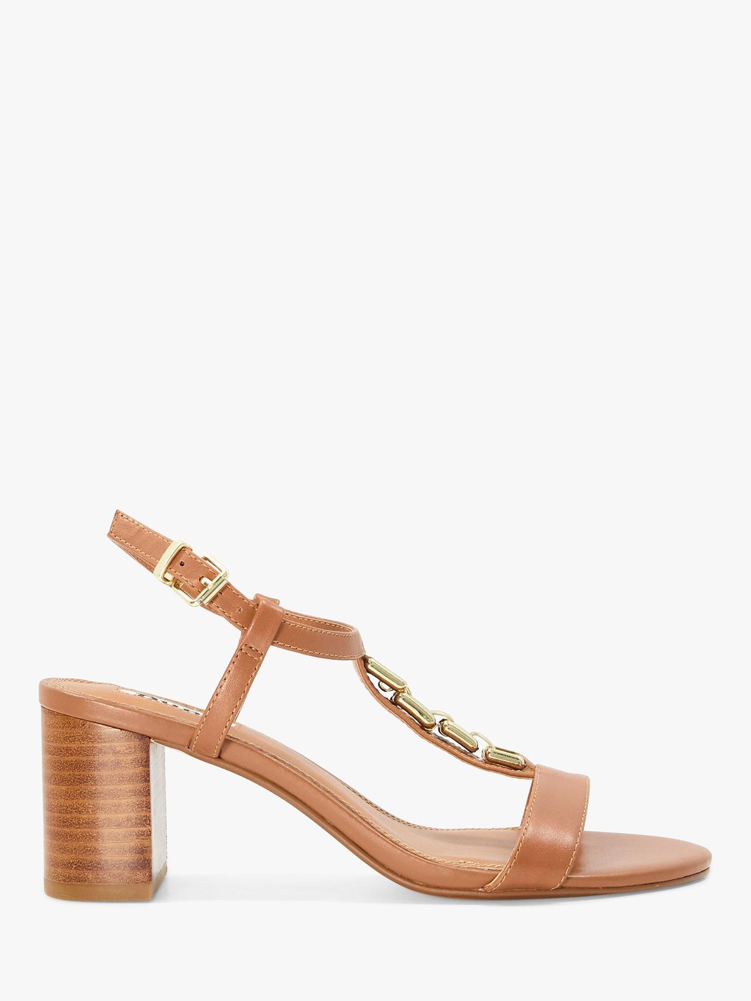Dune Just Leather Chain Detail Sandals