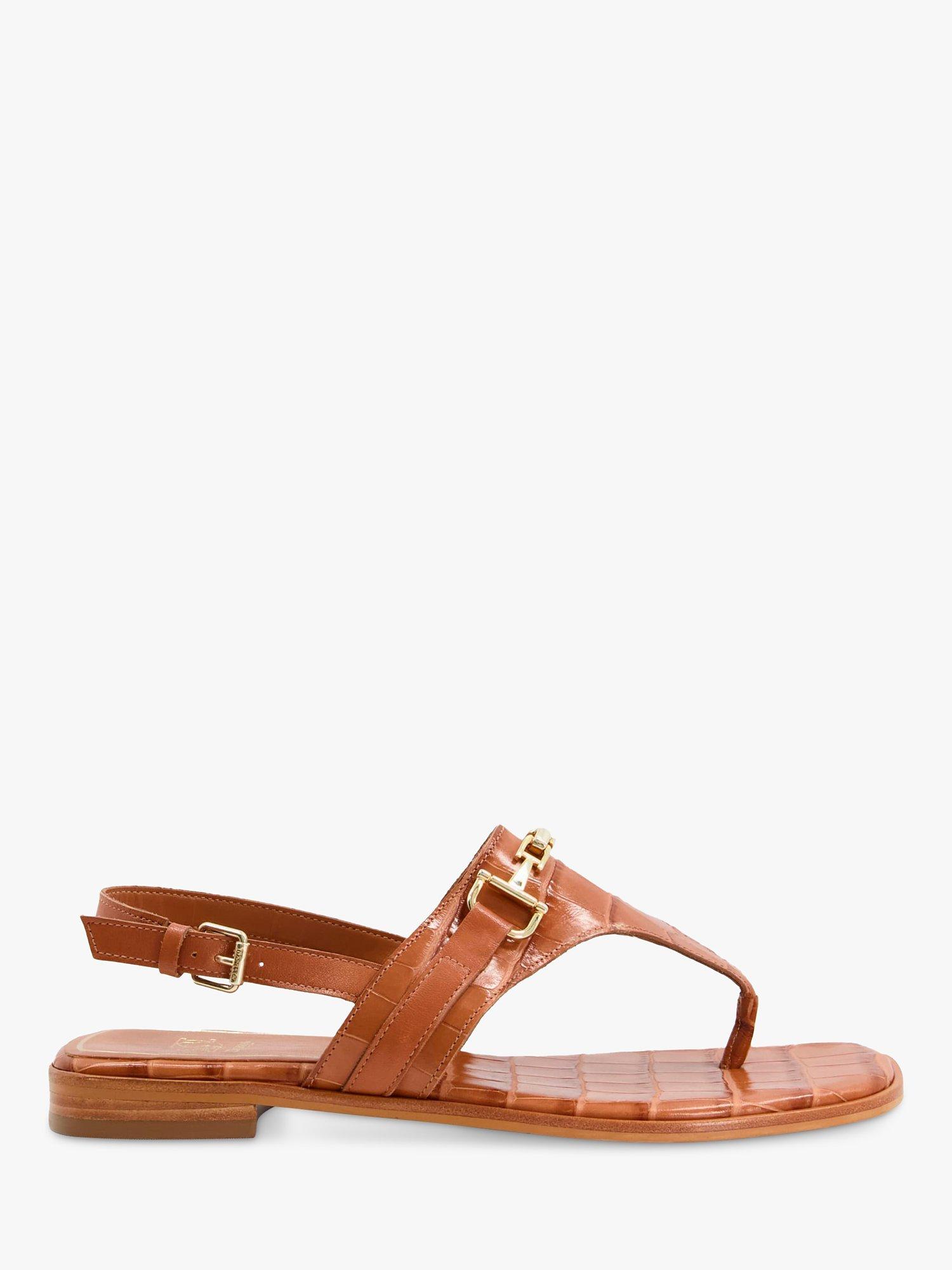 Dune Lexley Leather Flat Sandals