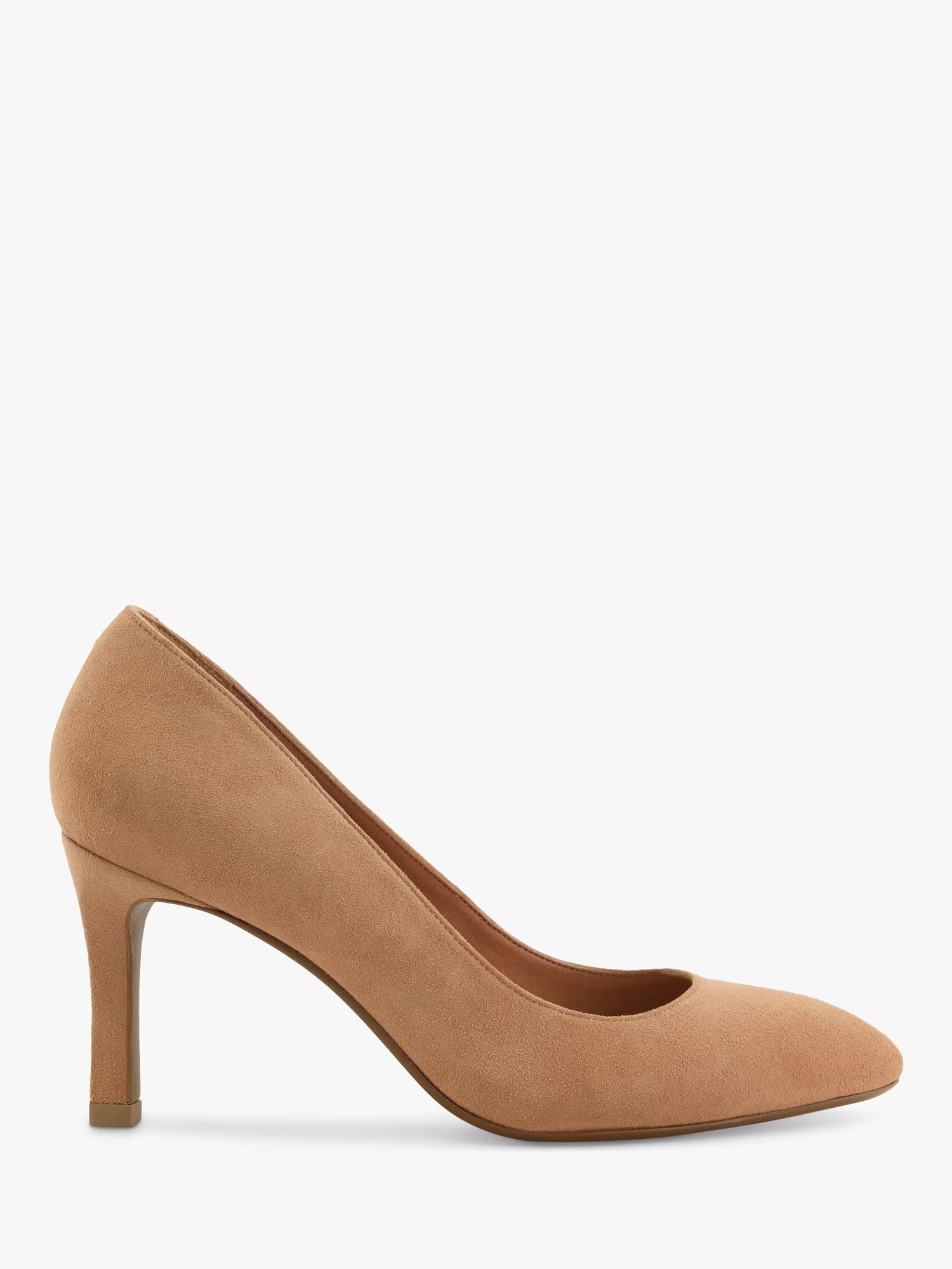 Dune Adele Nubuck Court Shoes, Camel-nubuck