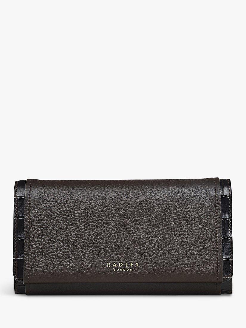 Radley Baylis Road 2.0 Faux Croc Large Flapover Matinee Purse, Dark Oak, One Size