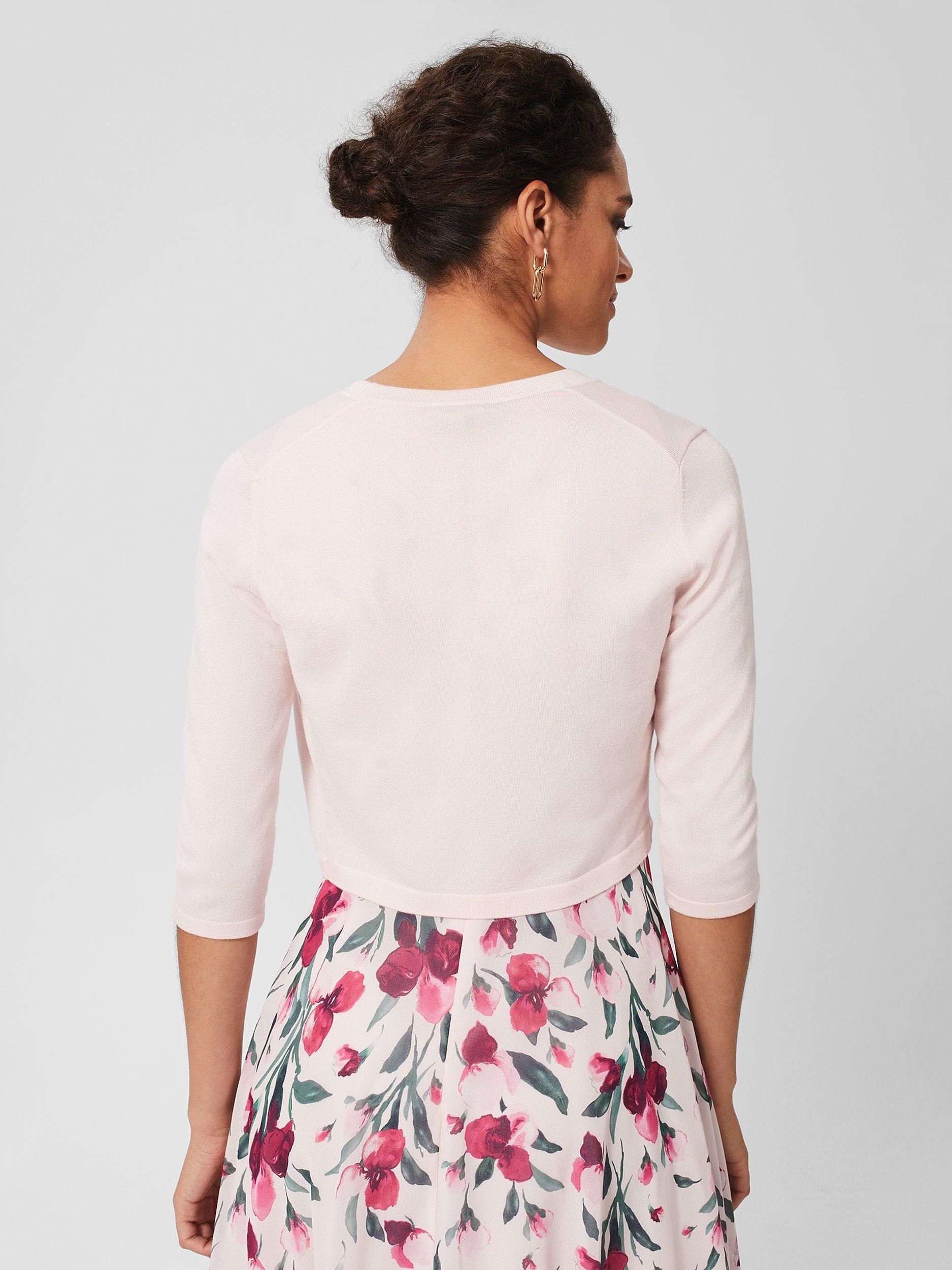 Product image 2 of 5, which shows Hobbs Carrie Bolero, Pale Pink, XS